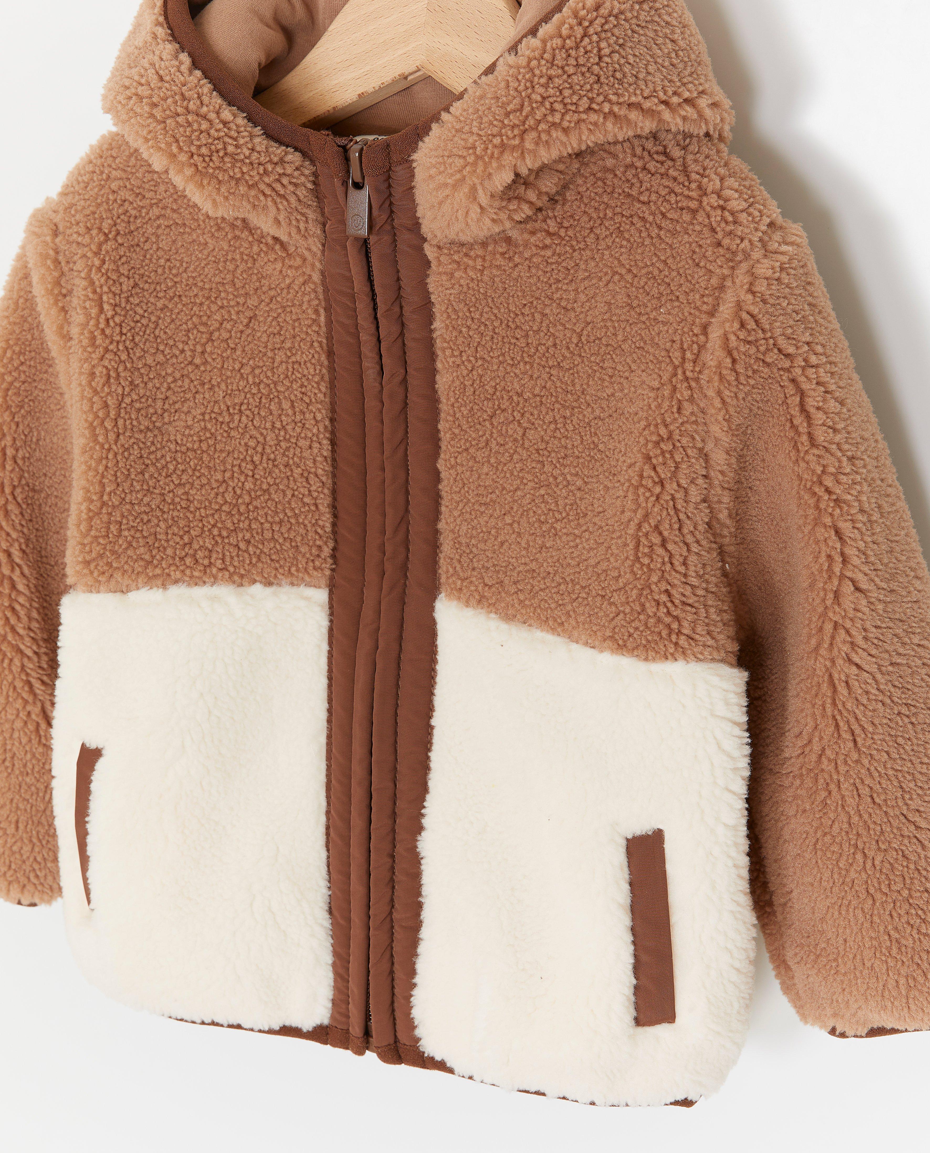 Teddy vest met color block - Product Detail - bruin - afbeelding nummer 3