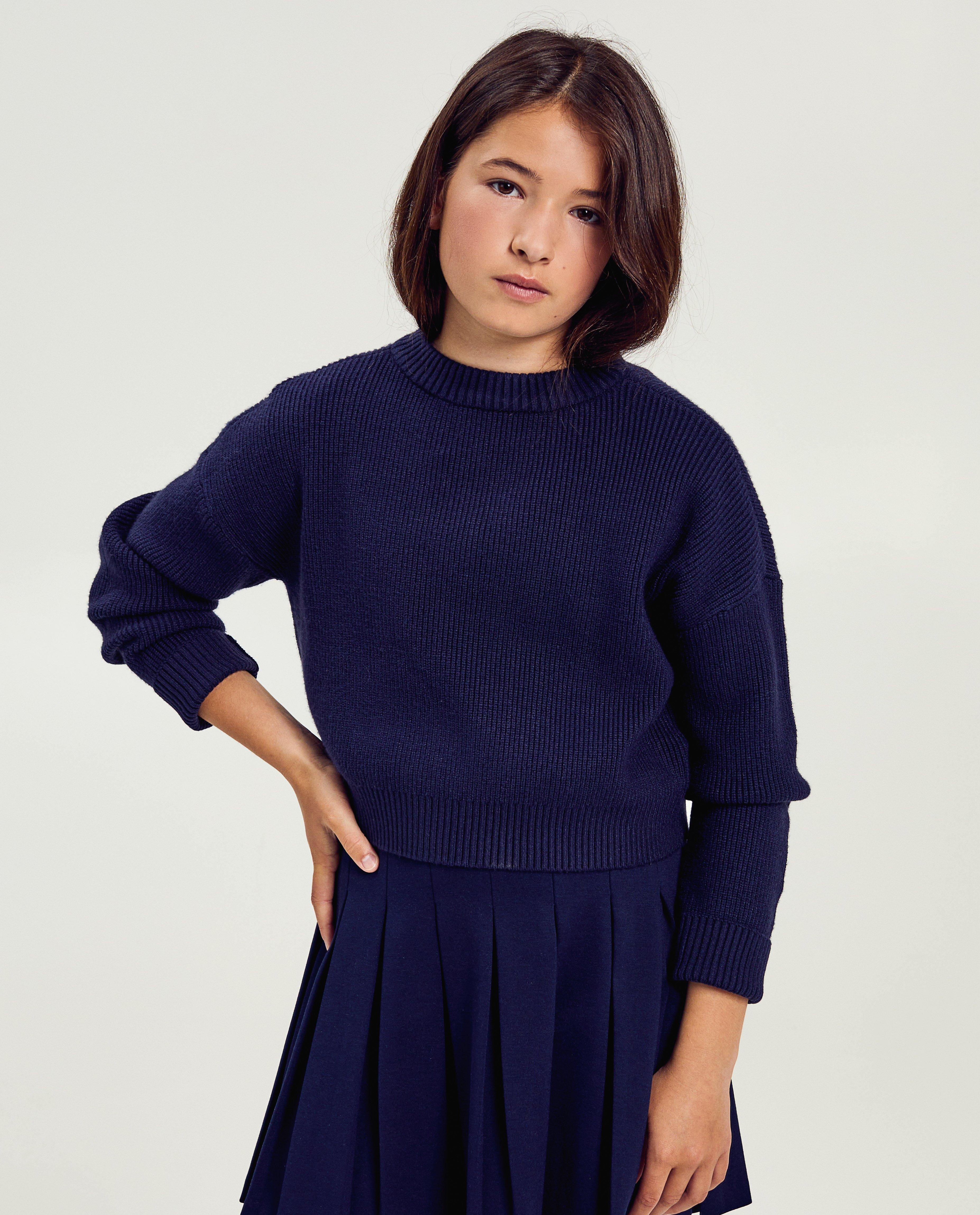 Donkerblauwe trui, schooluniform - Product Detail - donkerblauw - afbeelding nummer 1