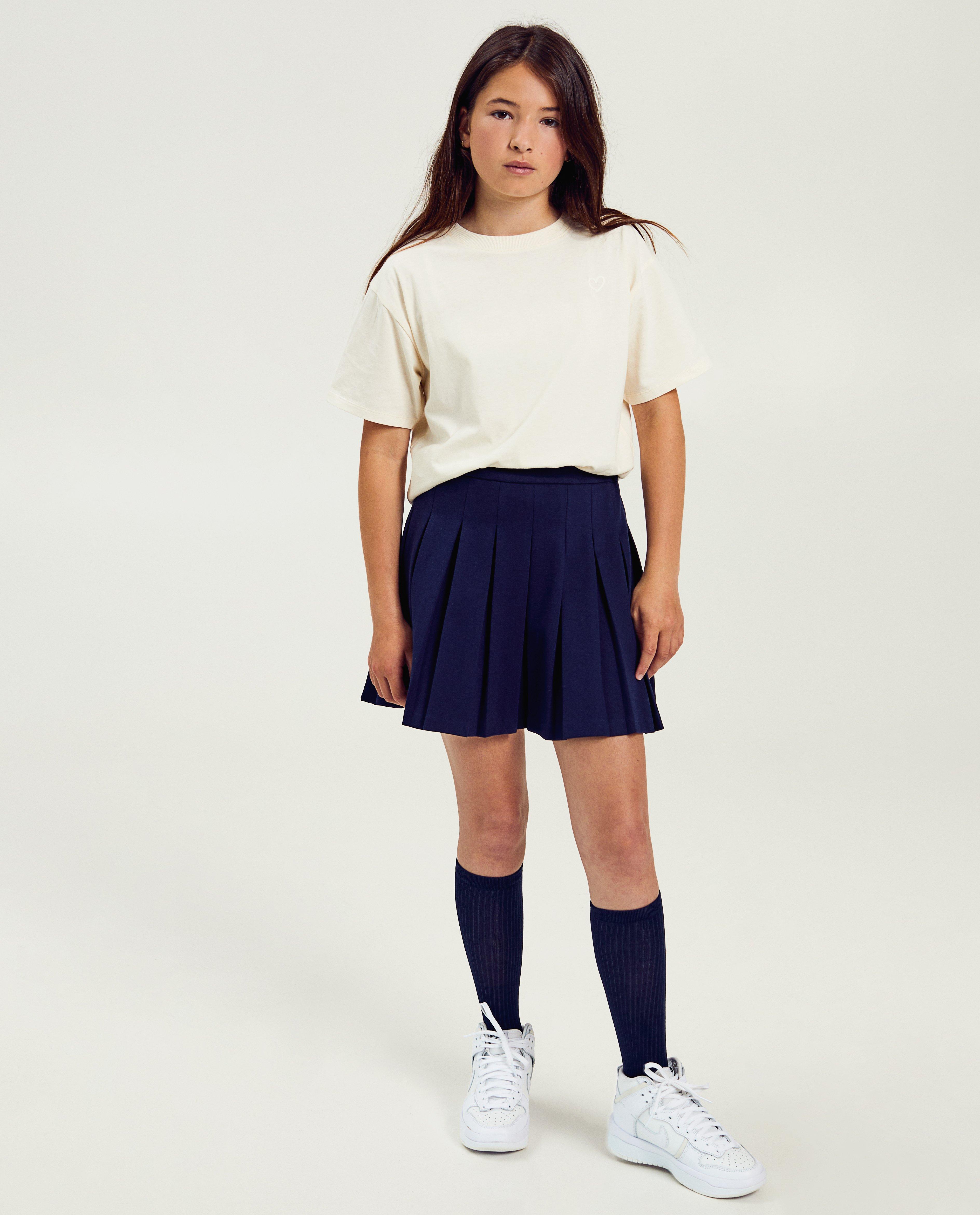 T-shirt met print hartje, schooluniform - Product Detail - wit - afbeelding nummer 2