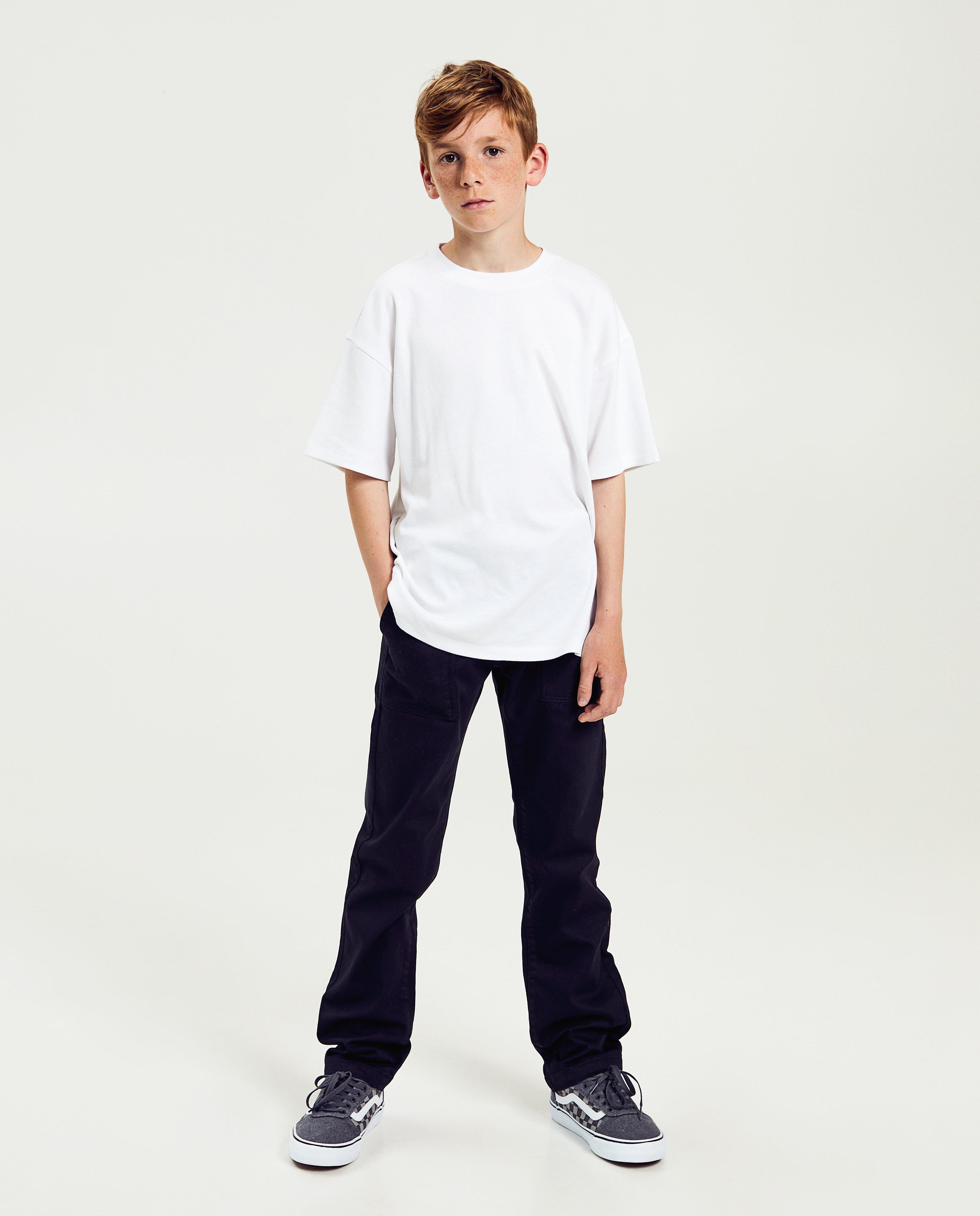 Pantalon noir, straight fit, 7-14 ans - null - Fish & Chips