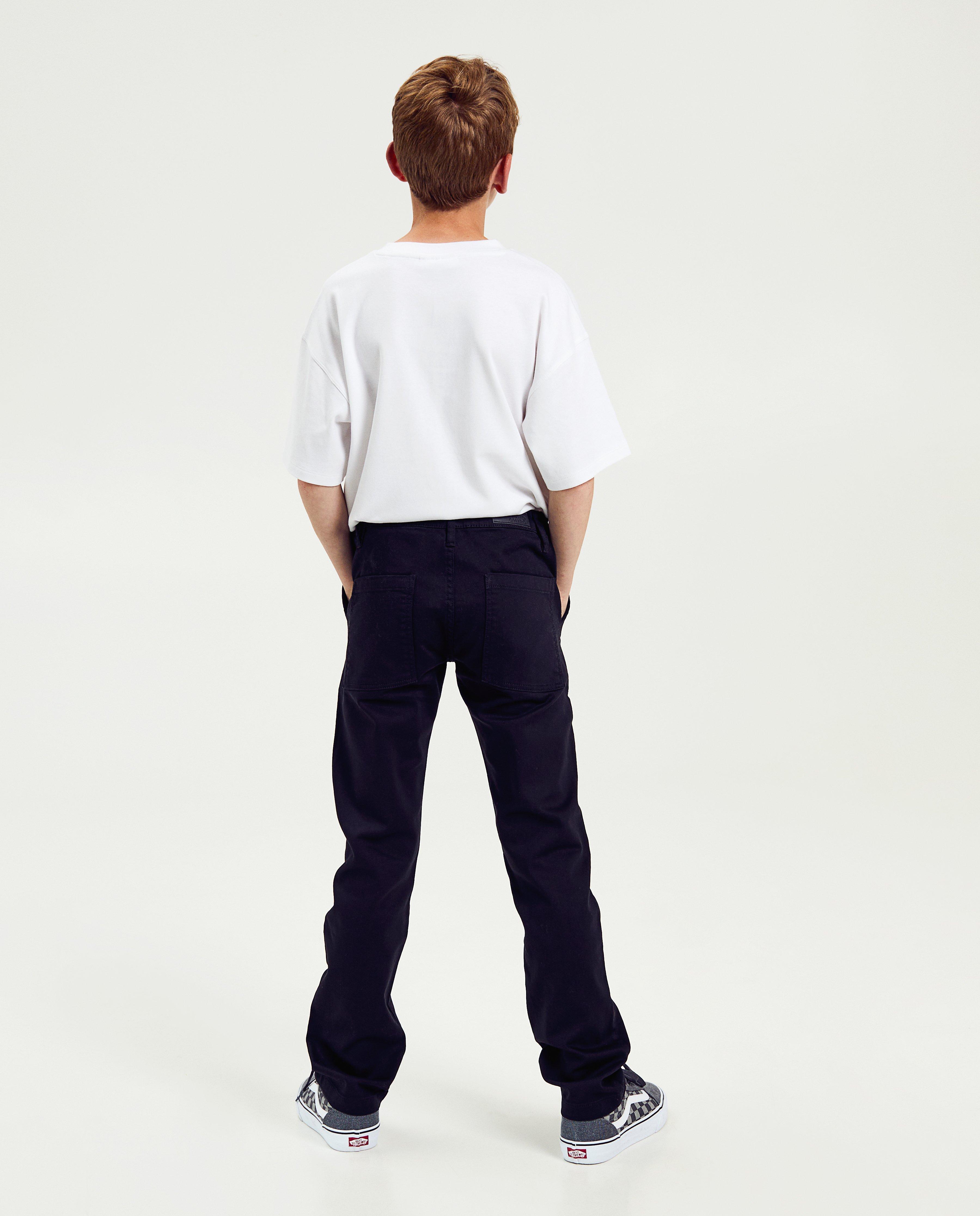 Pantalons - Pantalon bleu foncé, straight fit, 7-14 ans