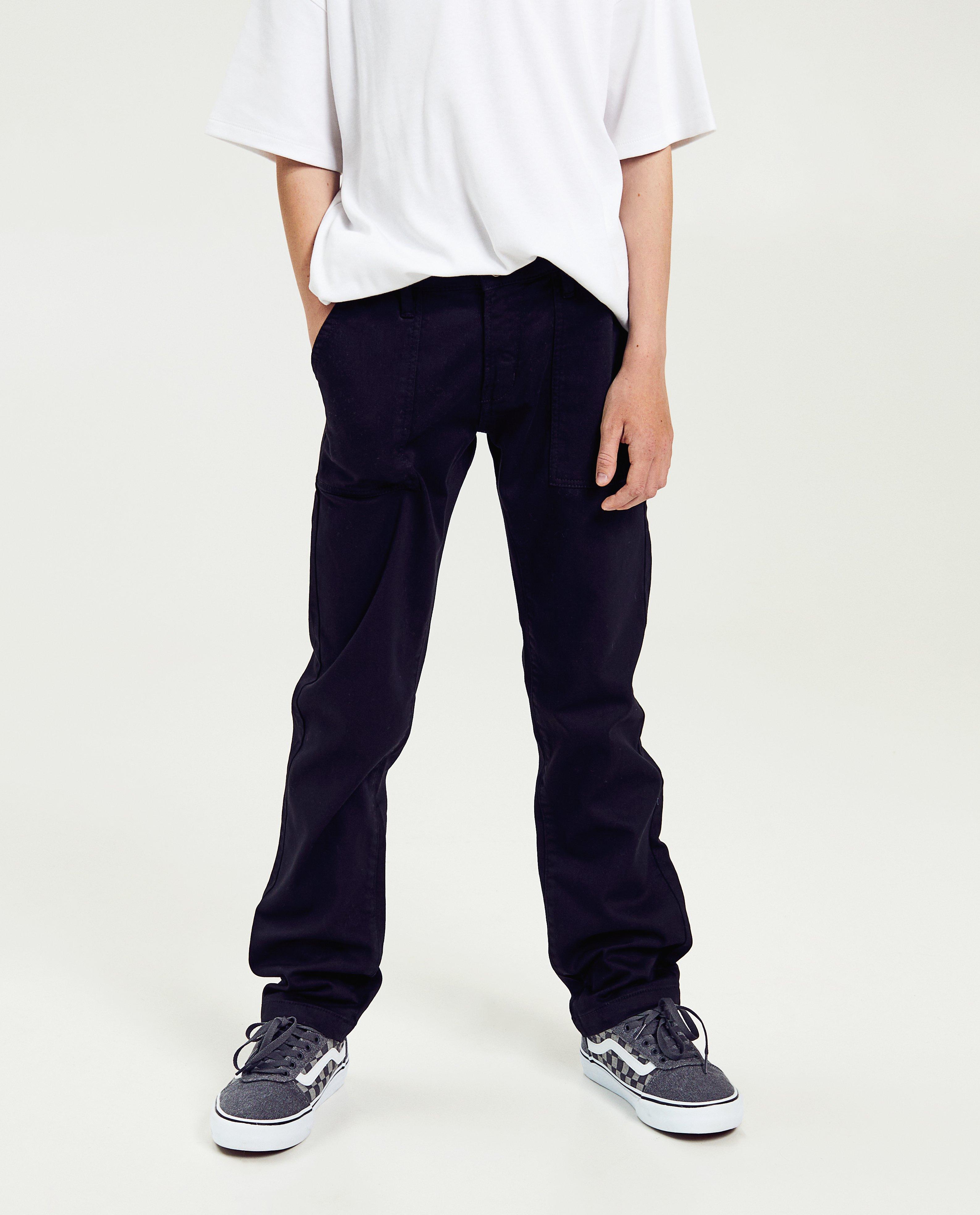 Pantalons - Pantalon bleu foncé, straight fit, 7-14 ans