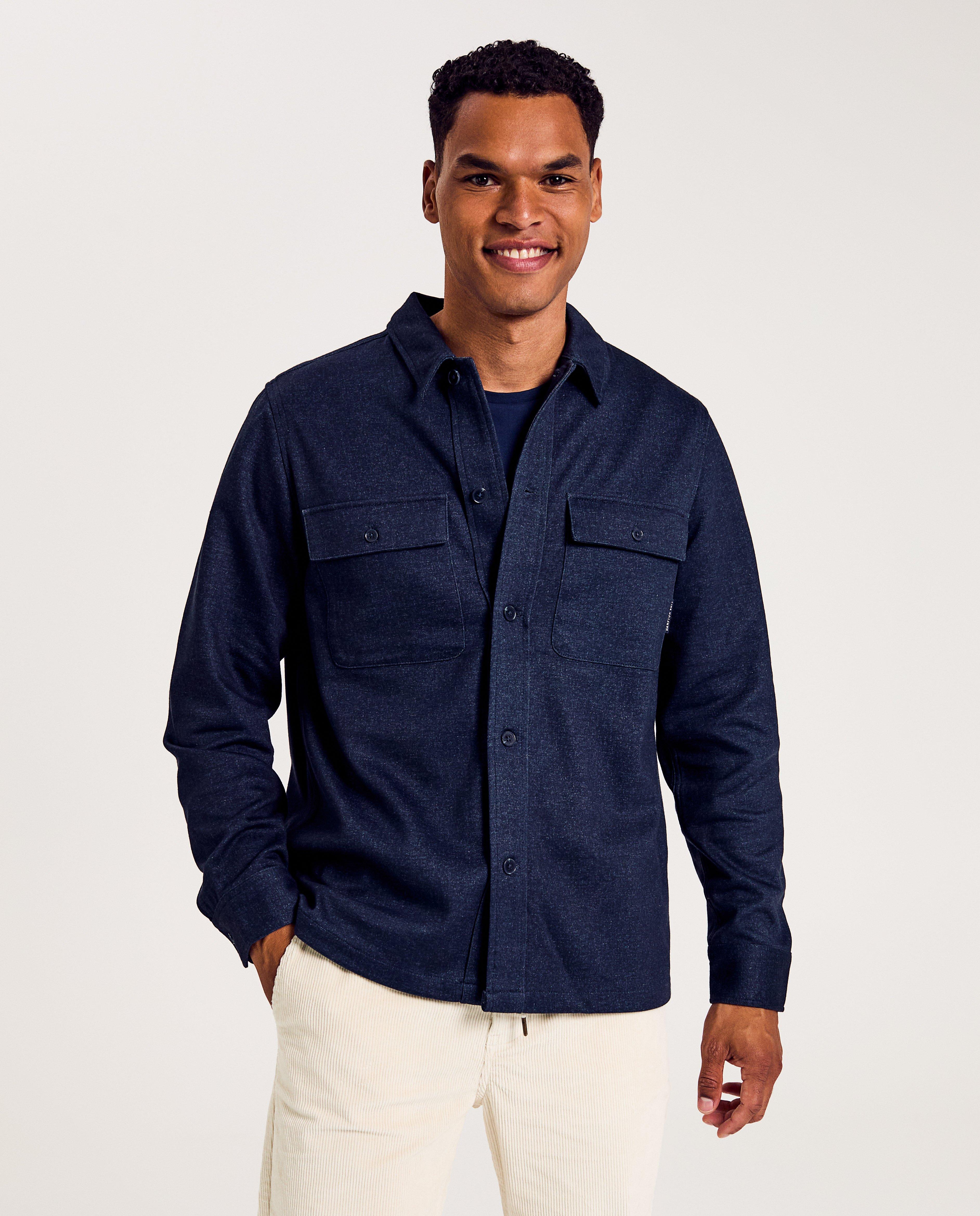 Donkerblauw overhemd loose fit Hampton Bays JBC Belgie Belgie