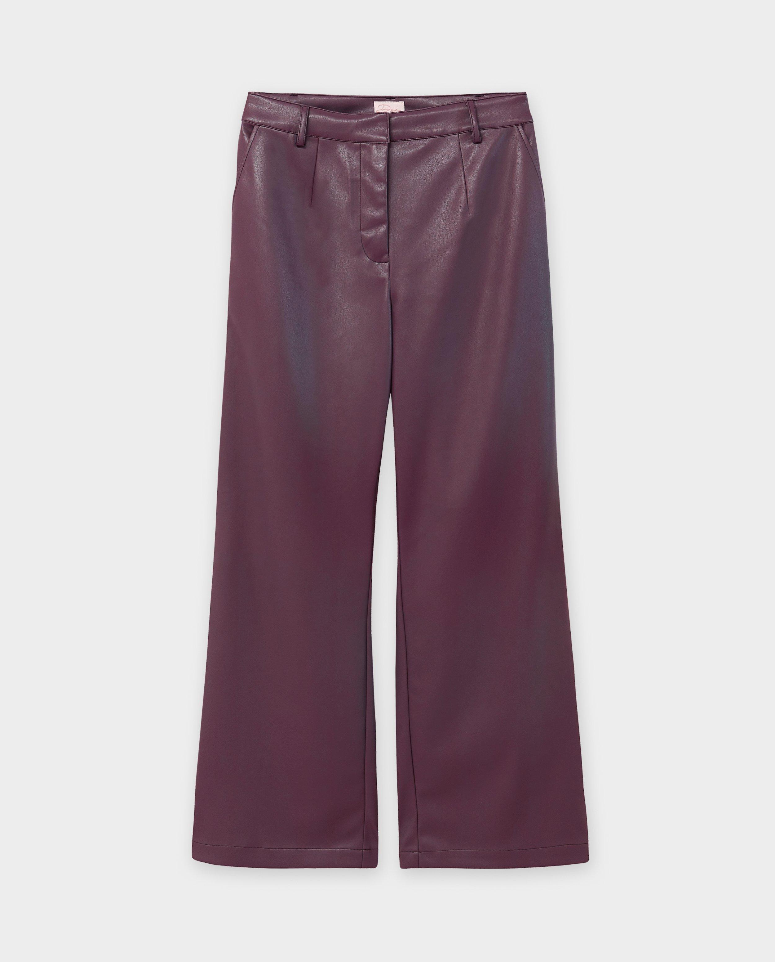Broeken - Faux leather broek