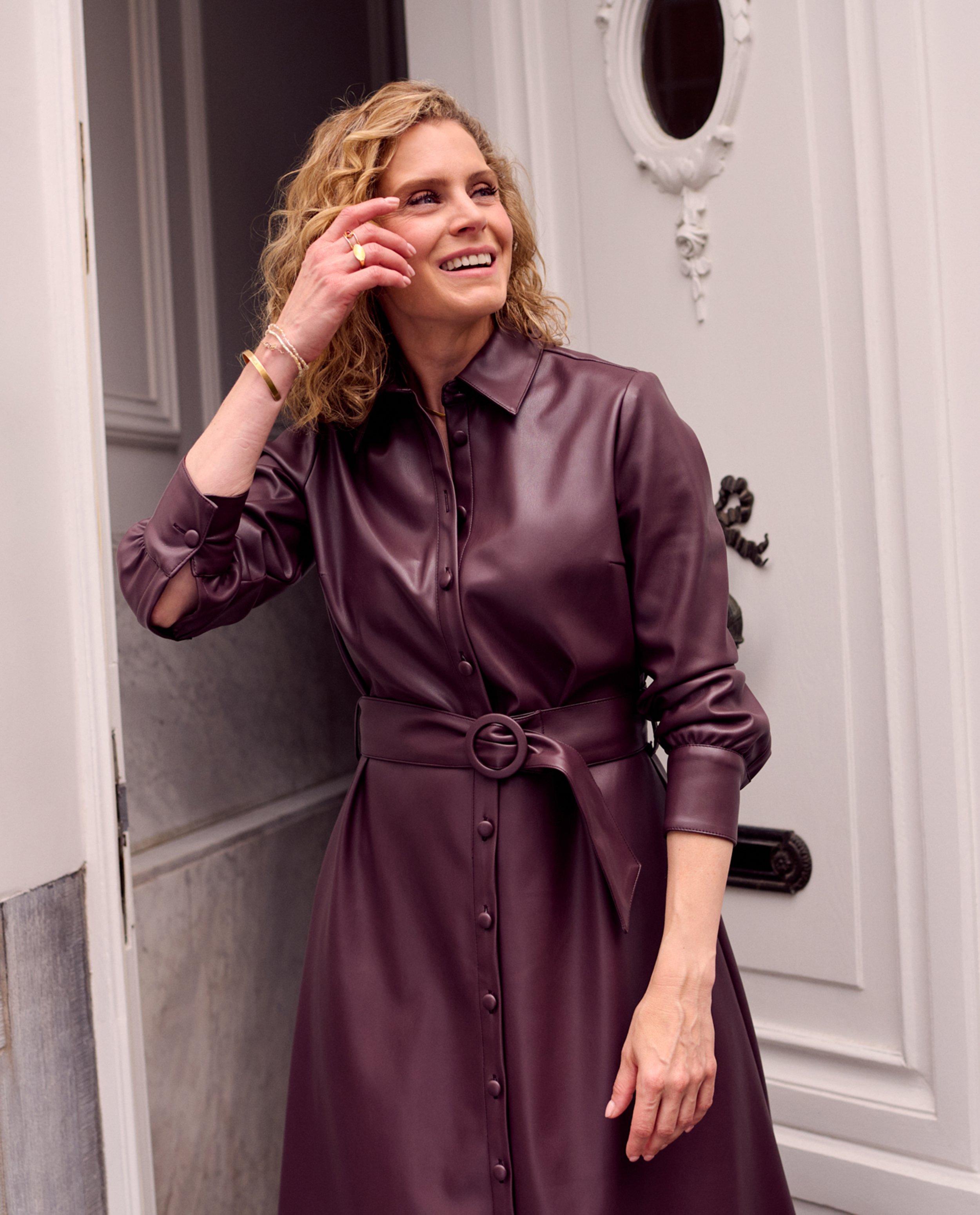 Kleedjes - Faux leather jurk