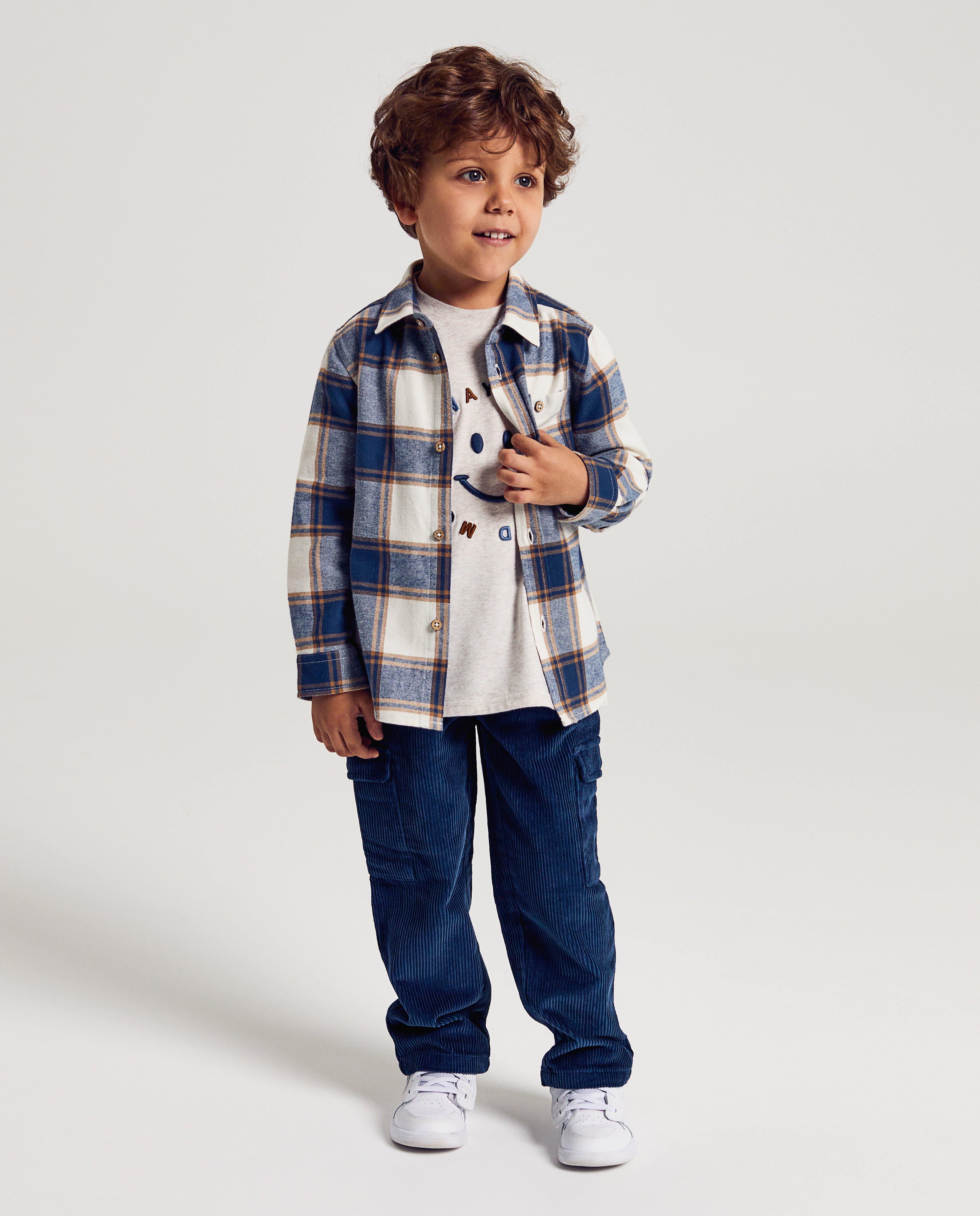 Broek van ribfluweel, cargo fit - null - Kidz Nation