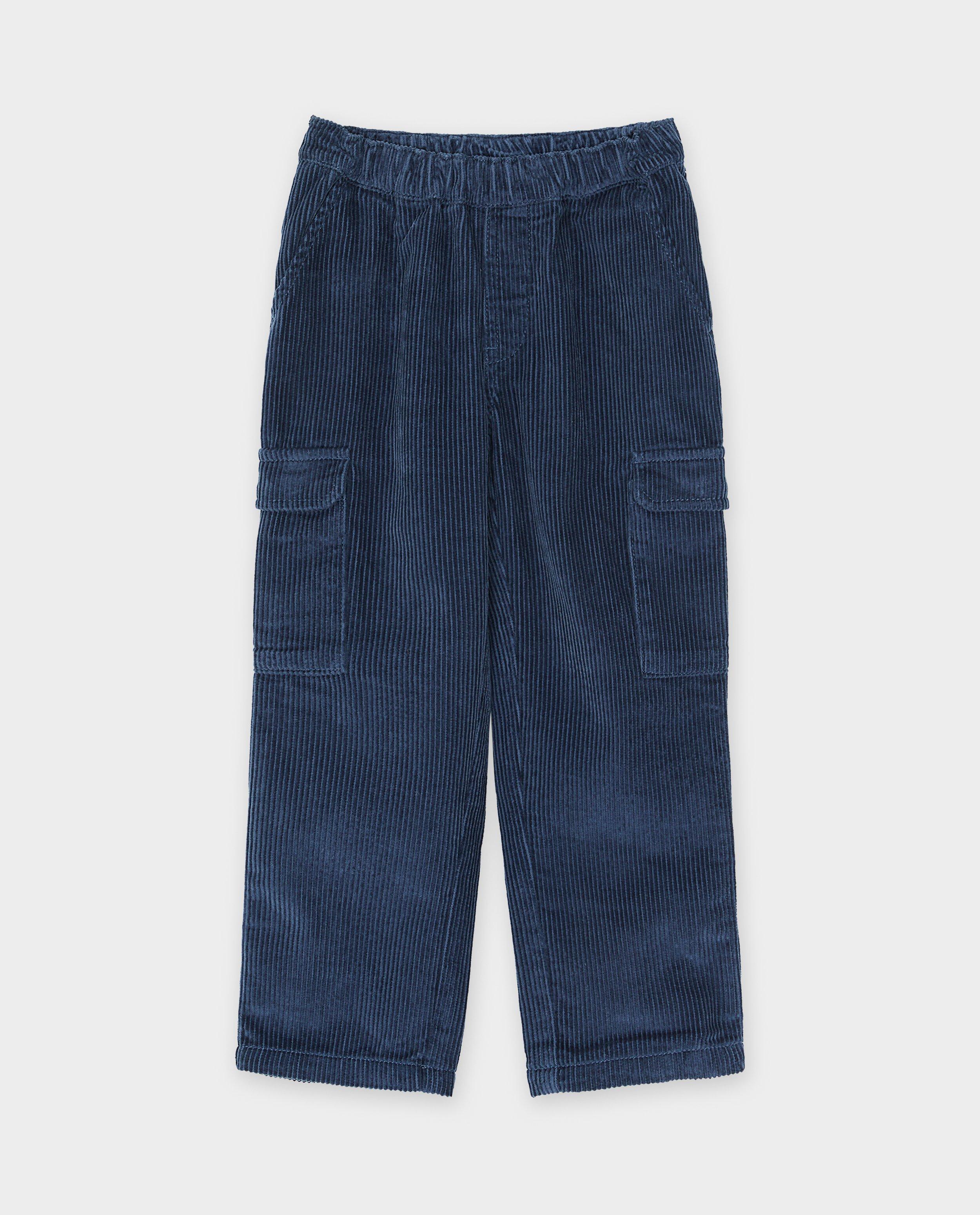 Broeken - Broek van ribfluweel, cargo fit