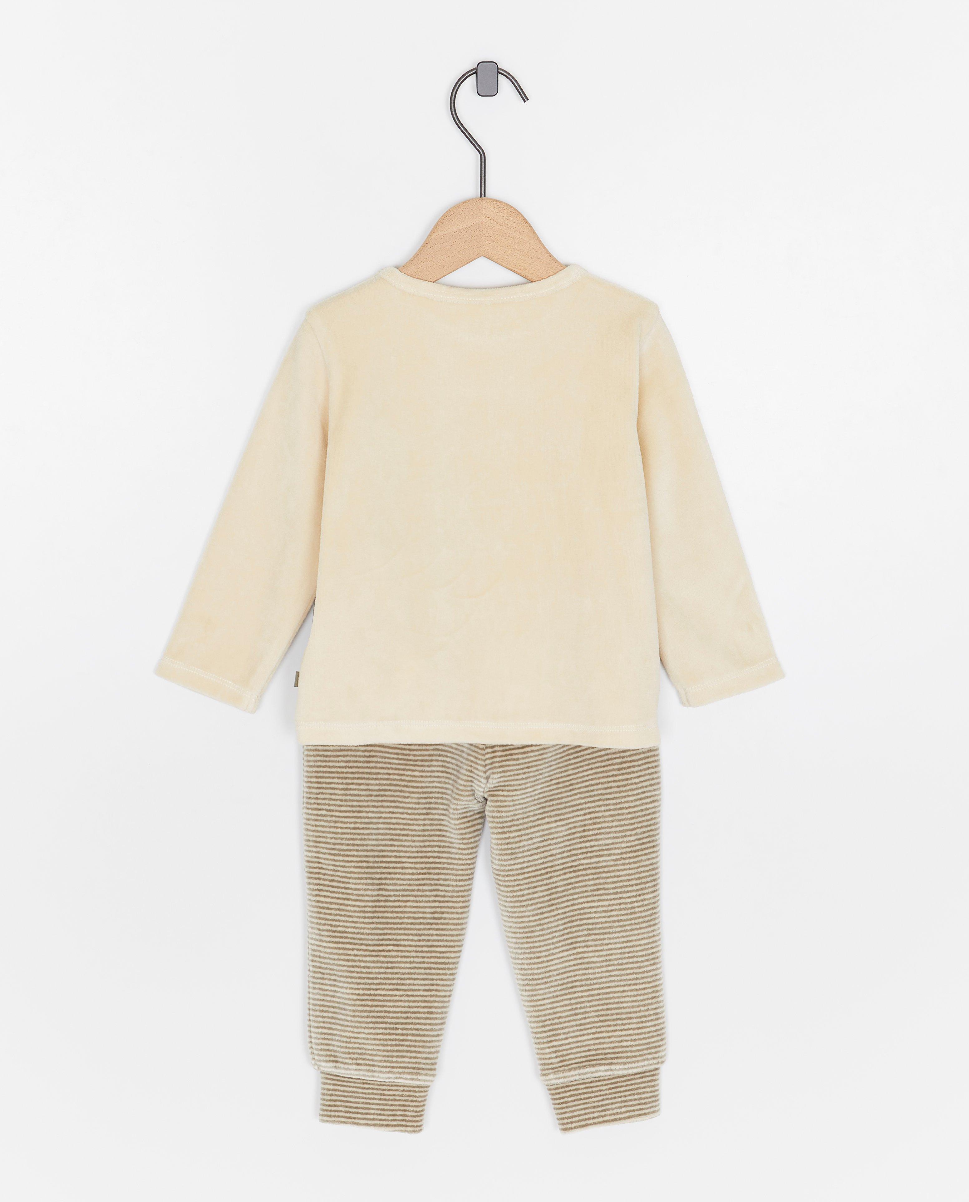 Nachtkleding - Fluwelen pyjama met perenprint