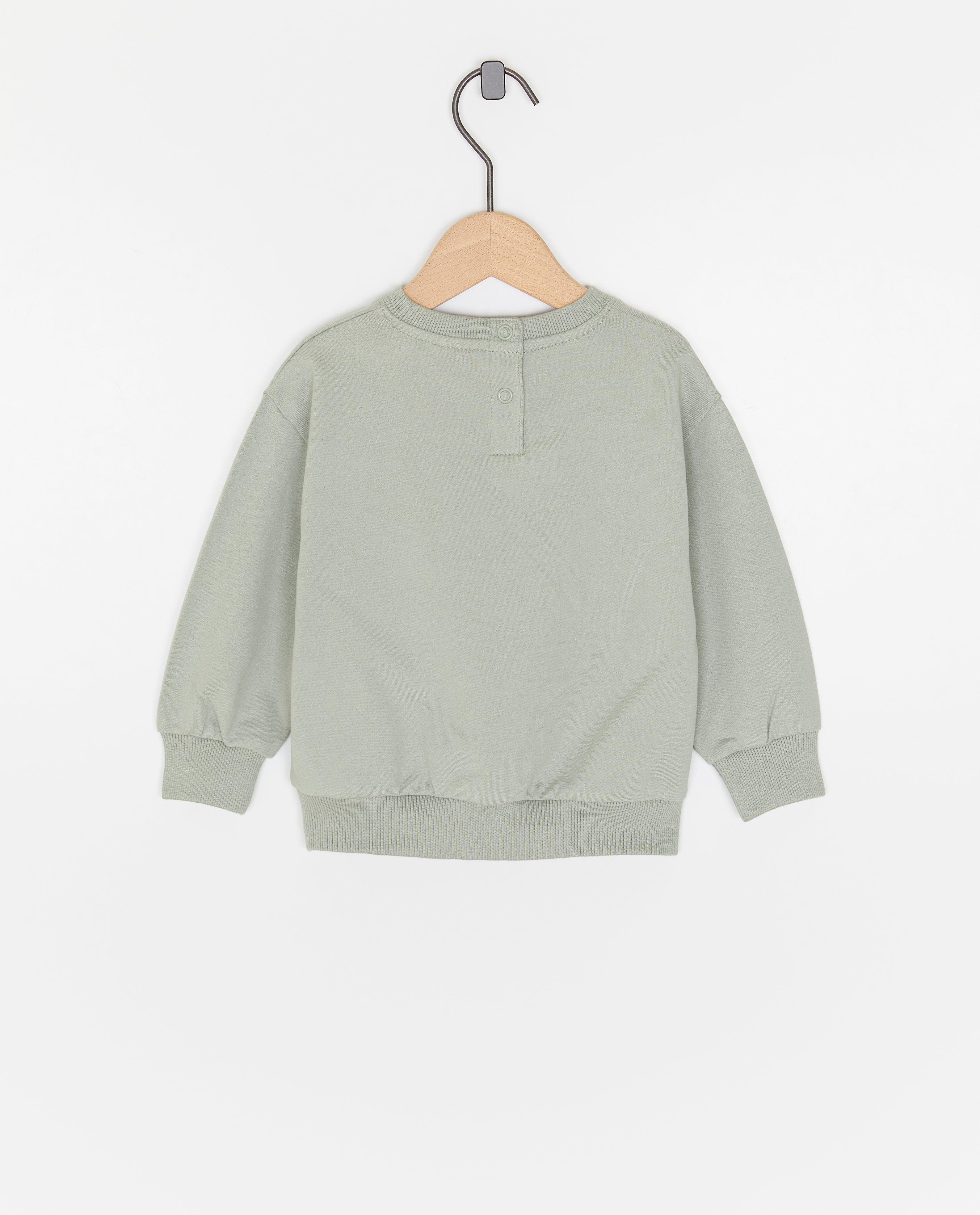 Sweat avec une inscription brod&eacute;e, Fille &agrave; papa - D&eacute;tails du produit - gris - image num&eacute;ro 2