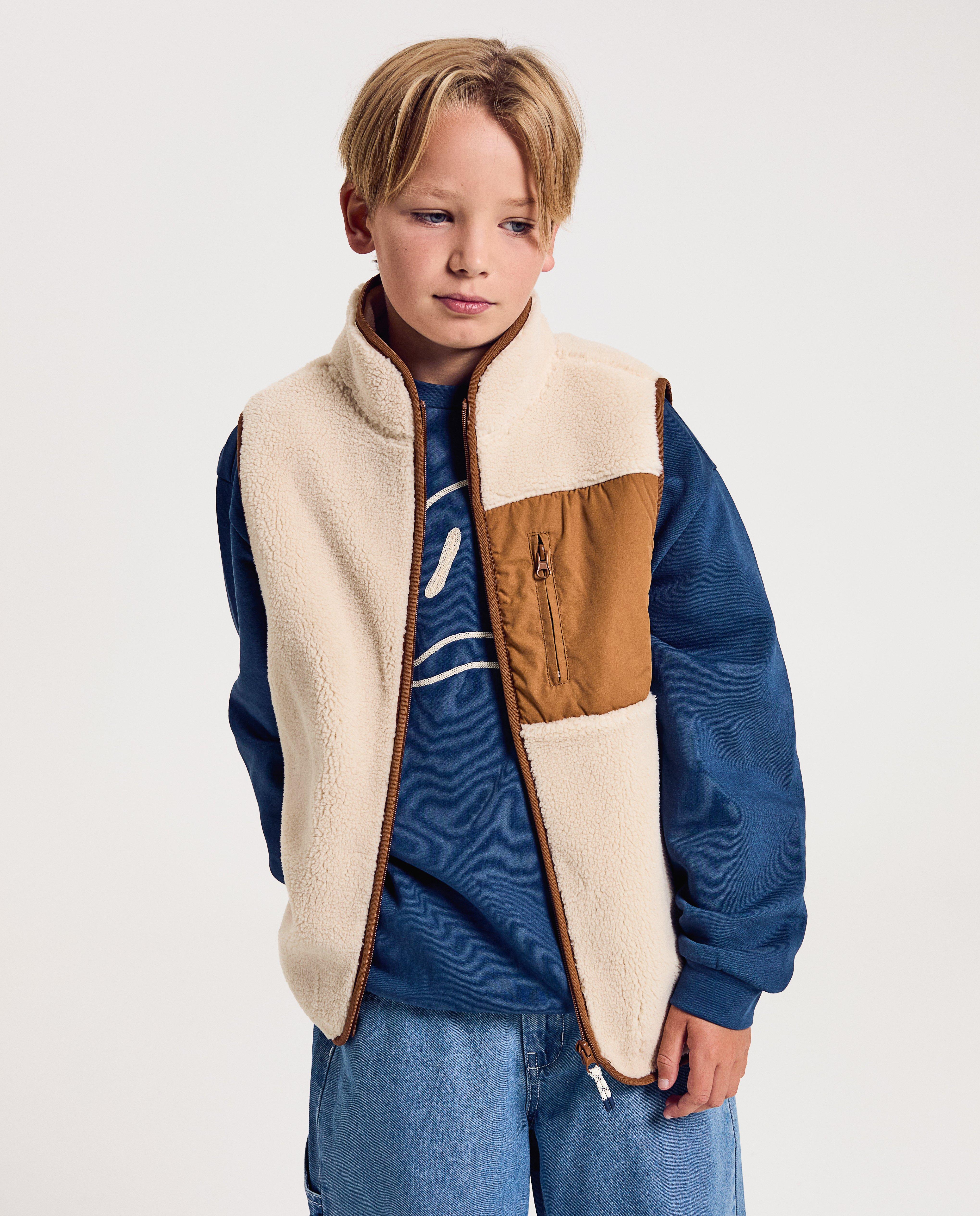 Gilet en peluche à color block, 7-14 ans - null - Fish & Chips