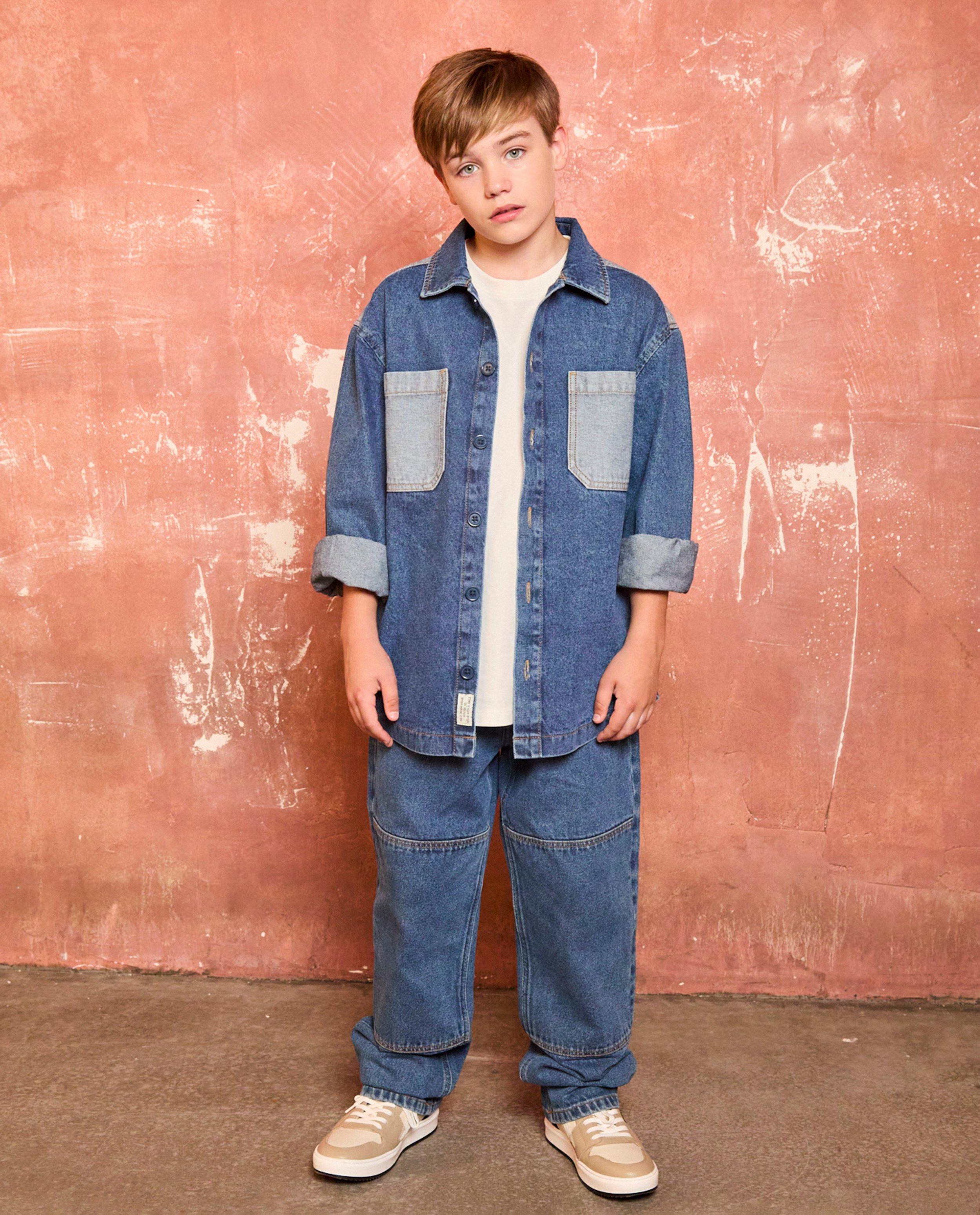 Chemises - Chemise en jeans à color block, 6-14 ans
