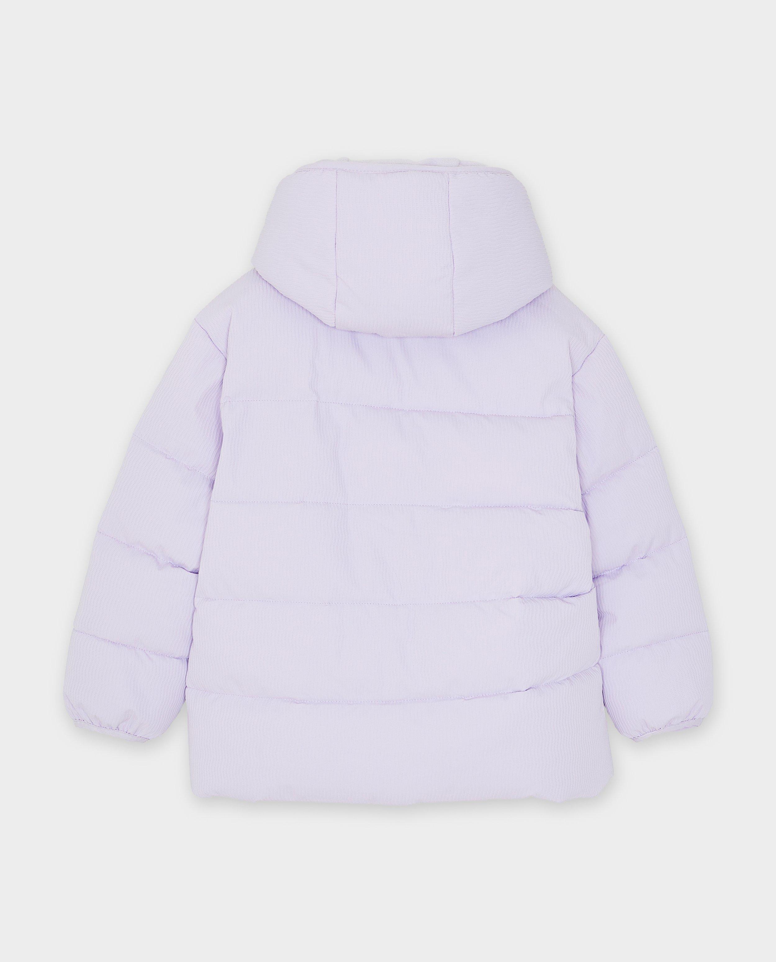 Poncho's en teddy's - Paarse jas met fijne rib