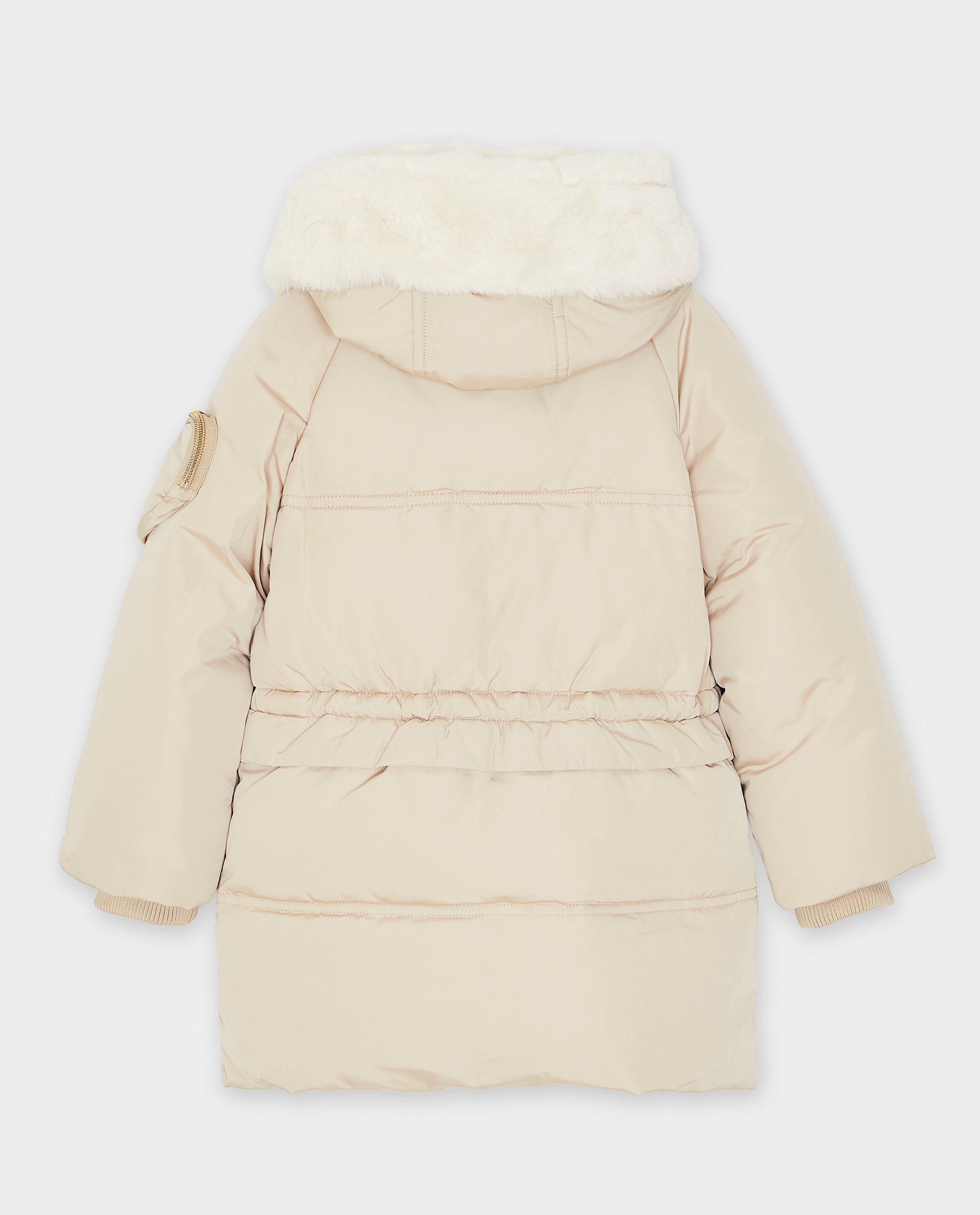 Donsjassen - Beige jas met teddy voering, 2-7 jaar