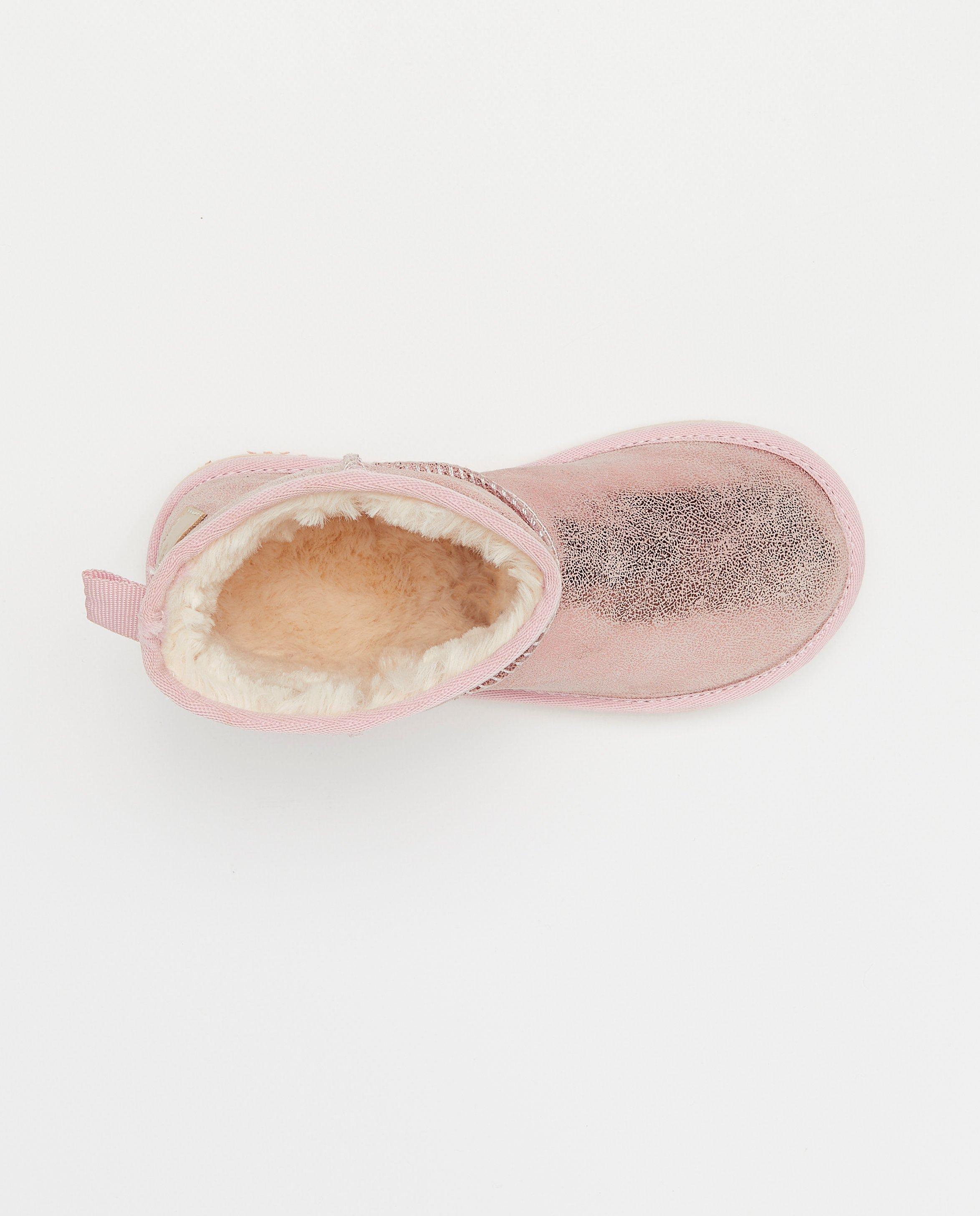 Schoenen - Metallic enkellaarzen met voering, maat 31-40