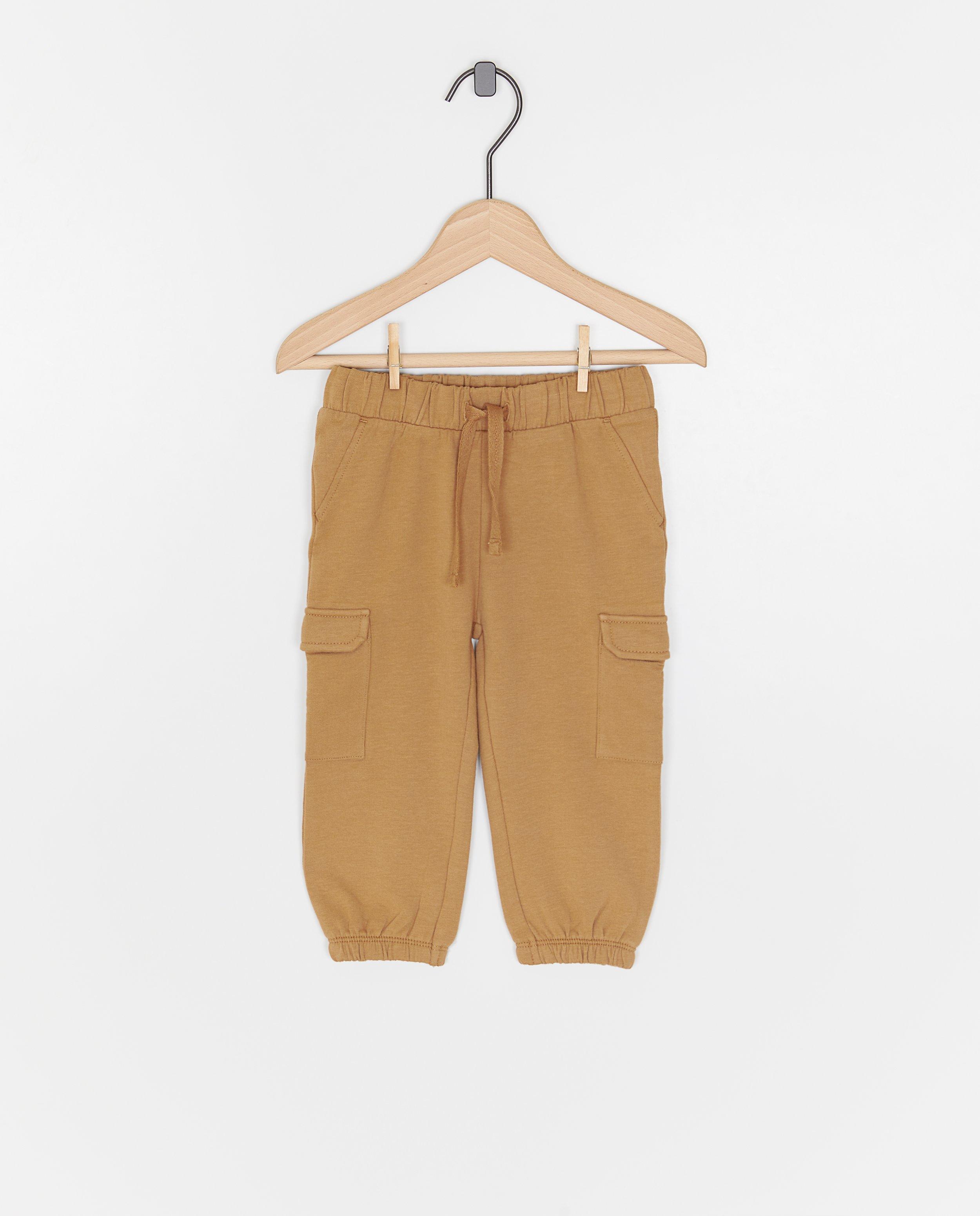 Bruine joggingbroek, cargo fit - null - Cuddles and Smiles