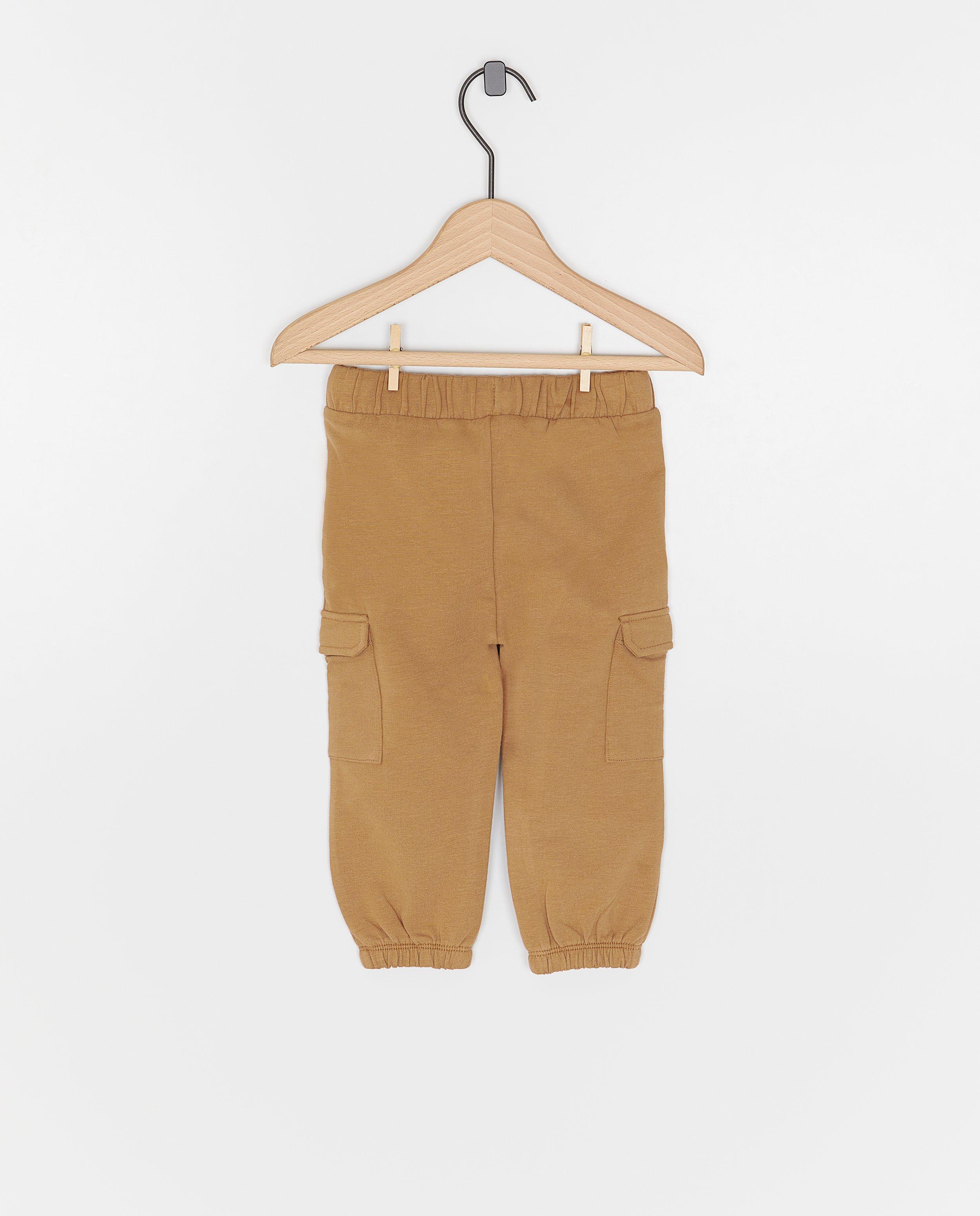 Broeken - Bruine joggingbroek, cargo fit