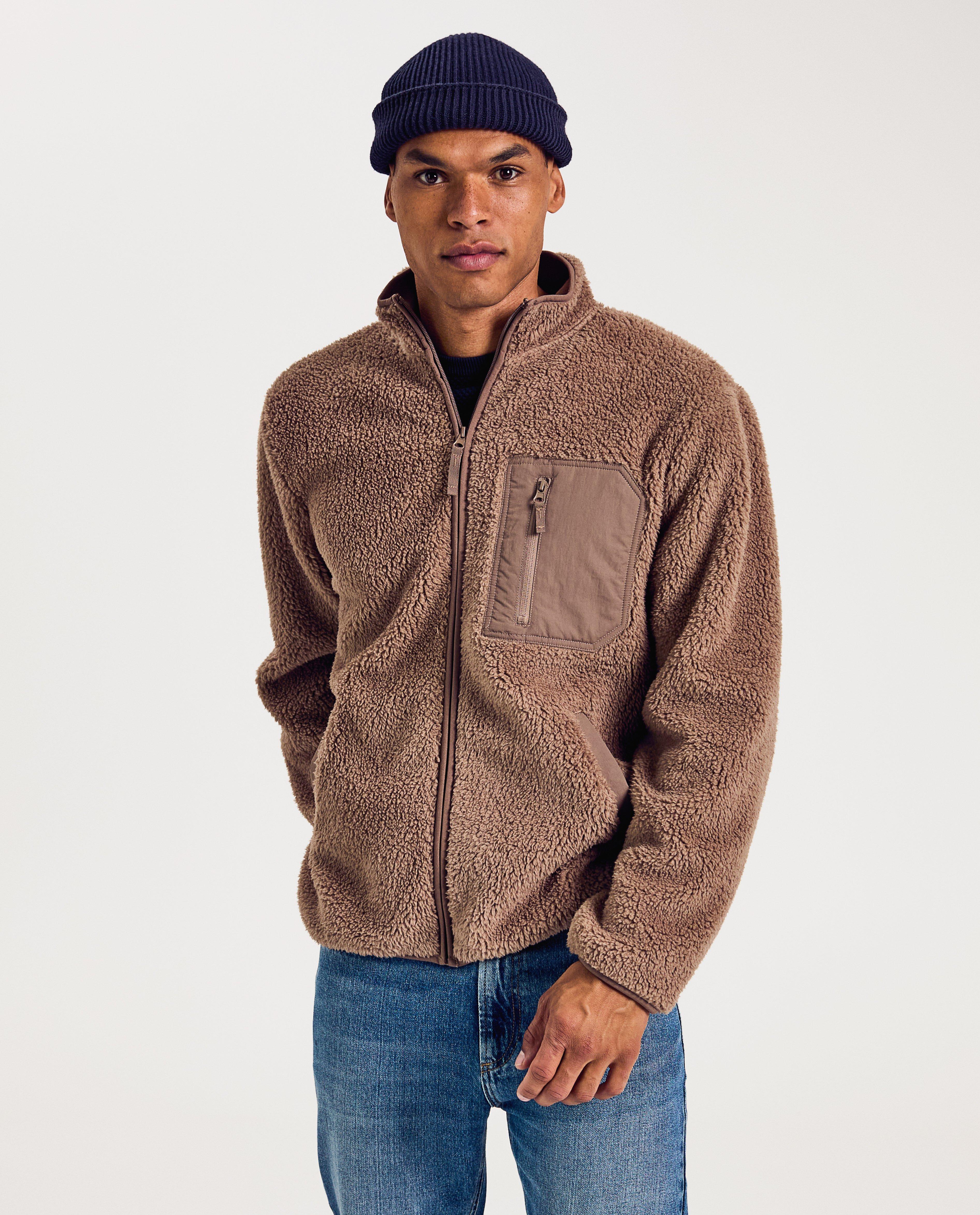 Teddy vest van 100% gerecycleerd polyester, heren - Product Detail - bruin - afbeelding nummer 1