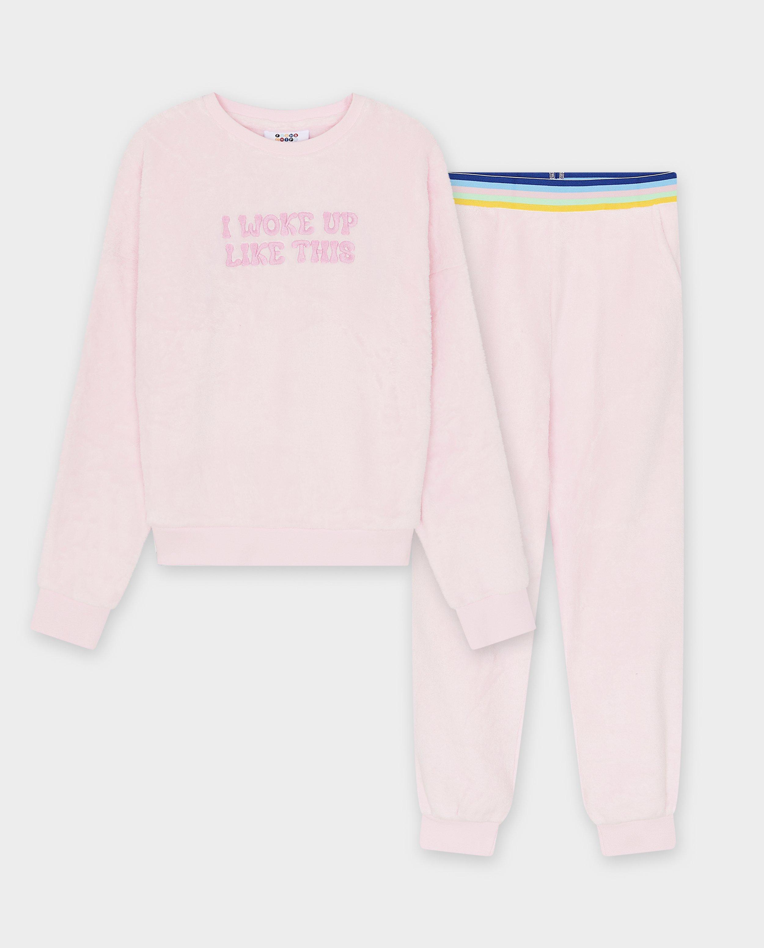 Nachtkleding - Fleece pyjama met backprint