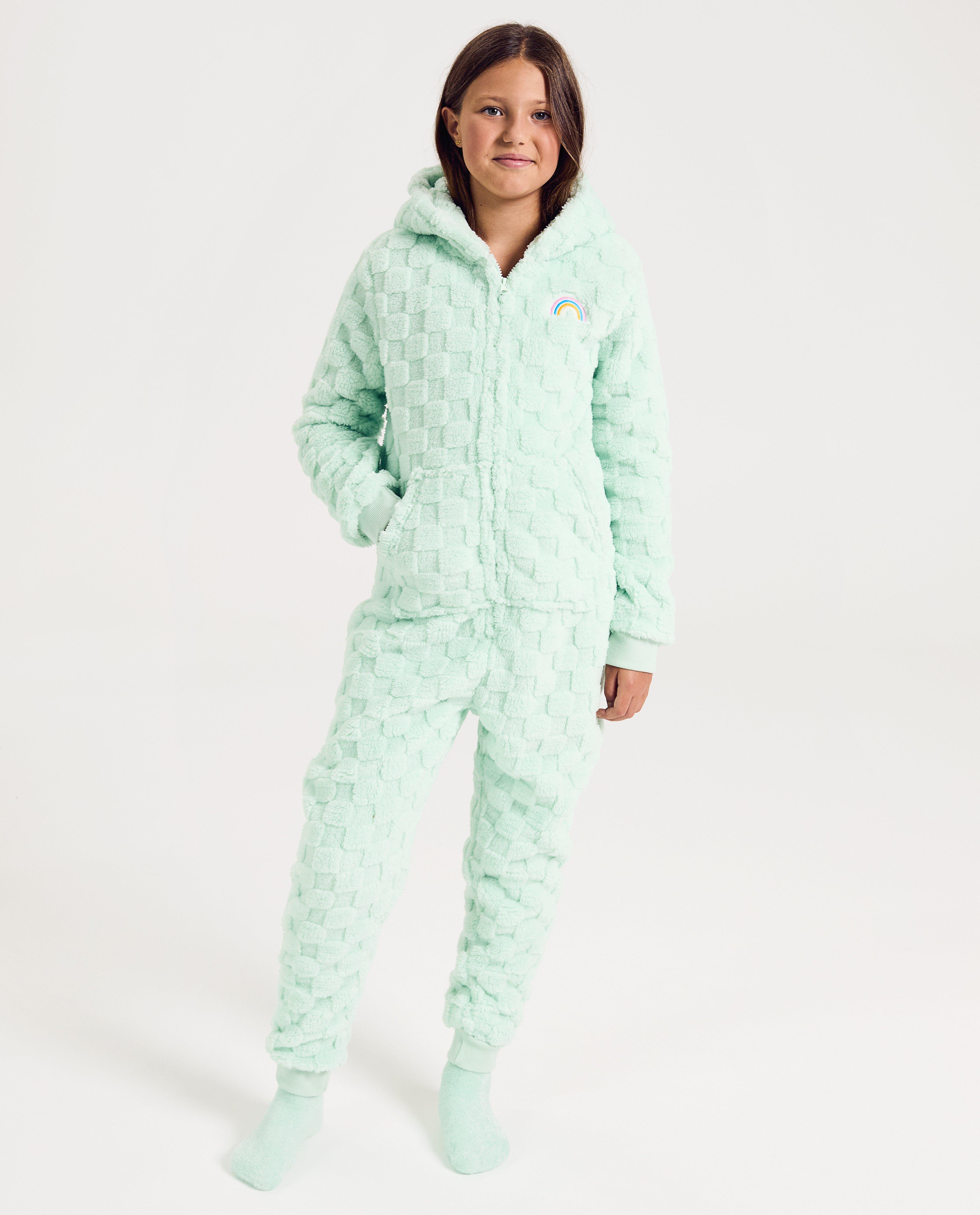 Nachtkleding - Fleece onesie met ruitpatroon