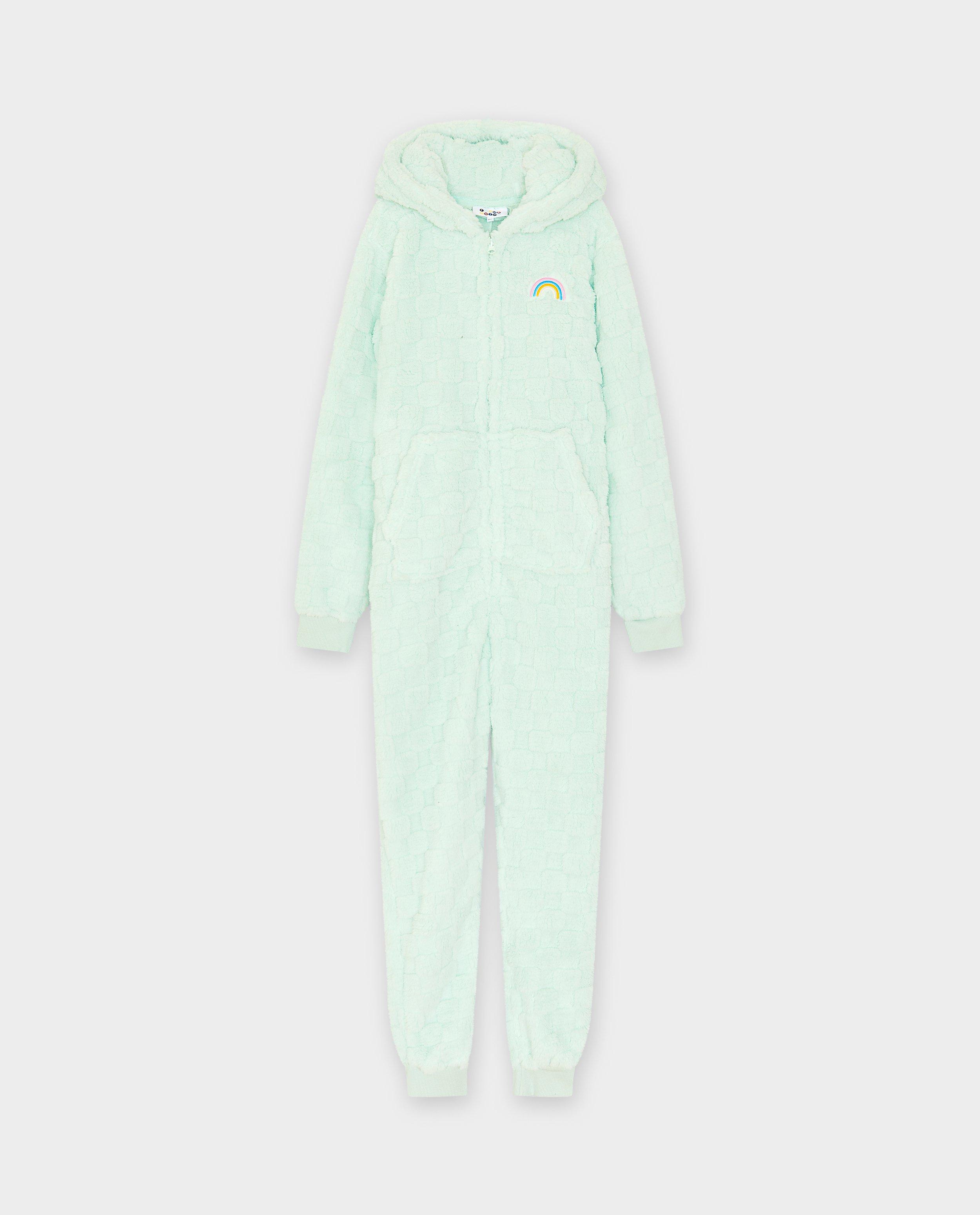 Nachtkleding - Fleece onesie met ruitpatroon