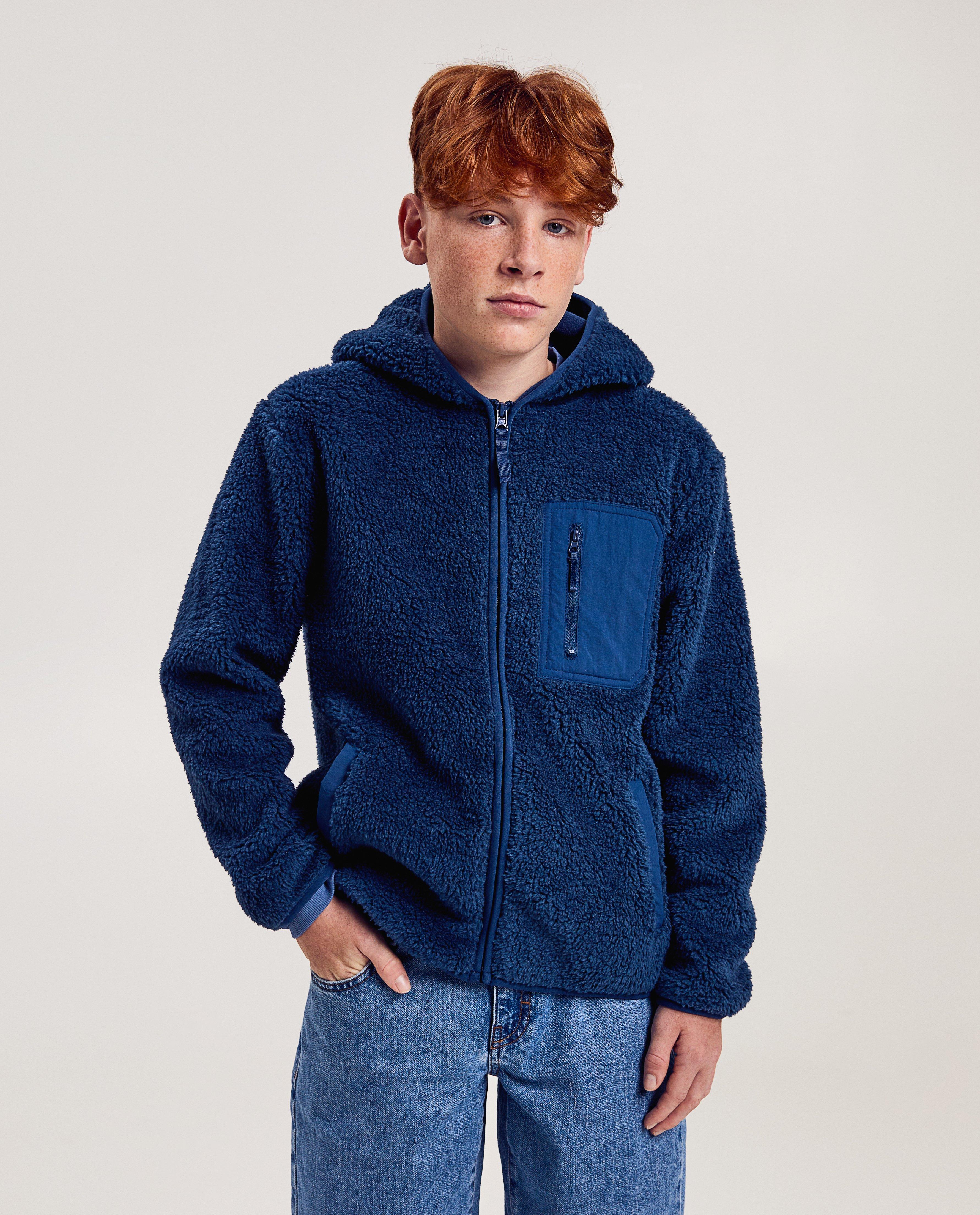 Cardigan - Teddy vest van 100% gerecycleerd polyester, 7-14 jaar