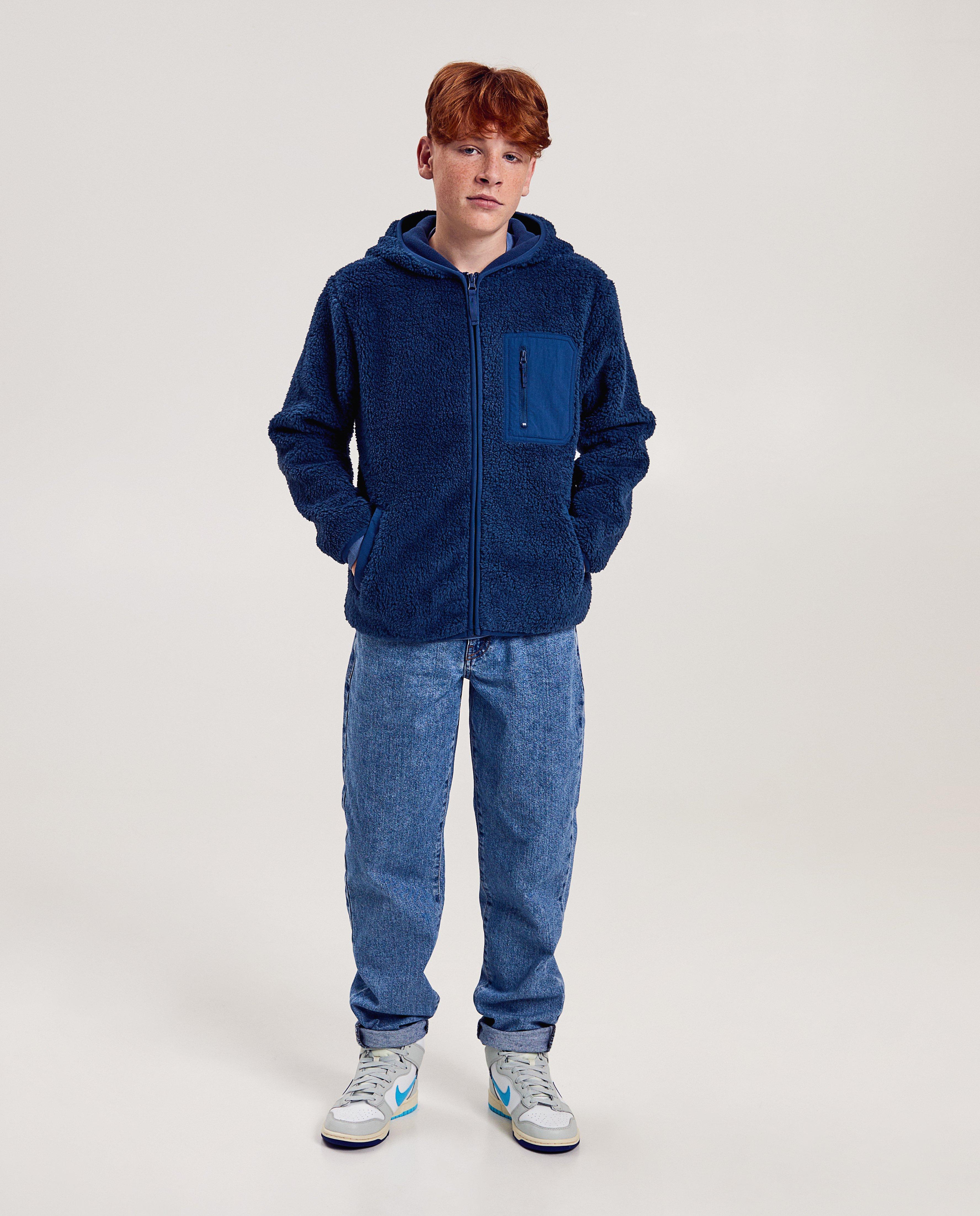 Cardigan - Teddy vest van 100% gerecycleerd polyester, 7-14 jaar
