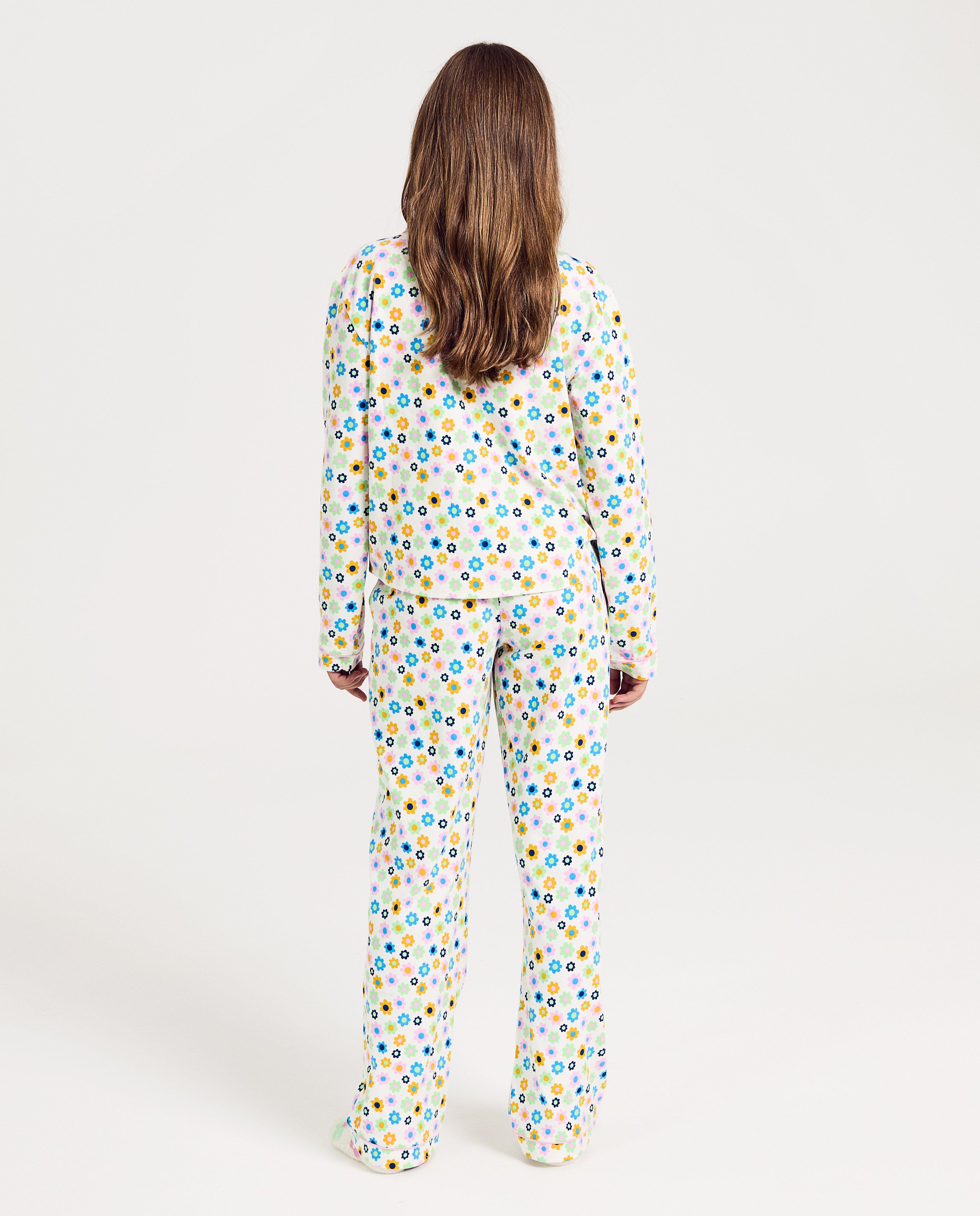 Nachtkleding - Pyjama met bloemenprint van biokatoen