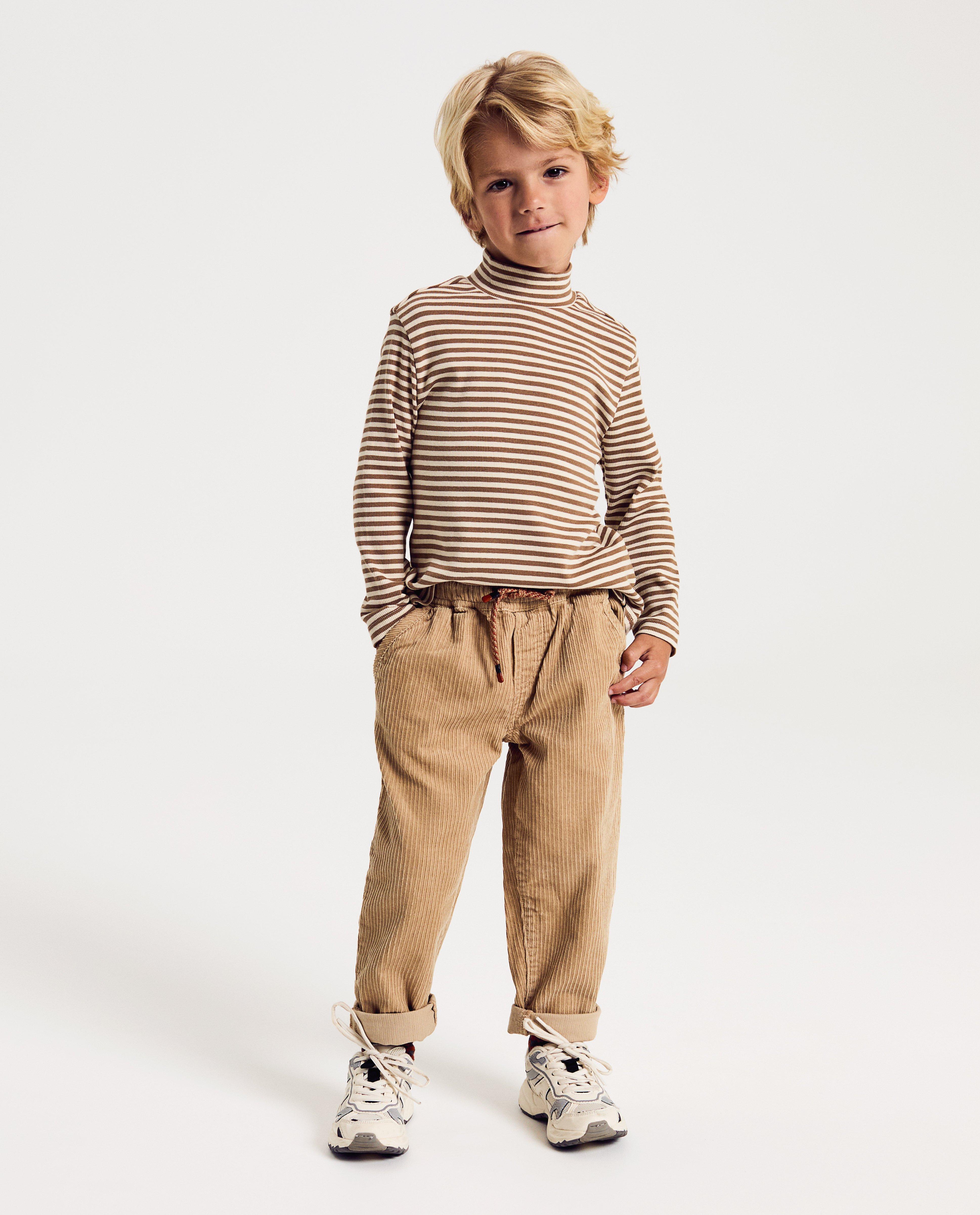 Pantalon brun en velours c&ocirc;tel&eacute; - D&eacute;tails du produit - brun clair - image num&eacute;ro 1