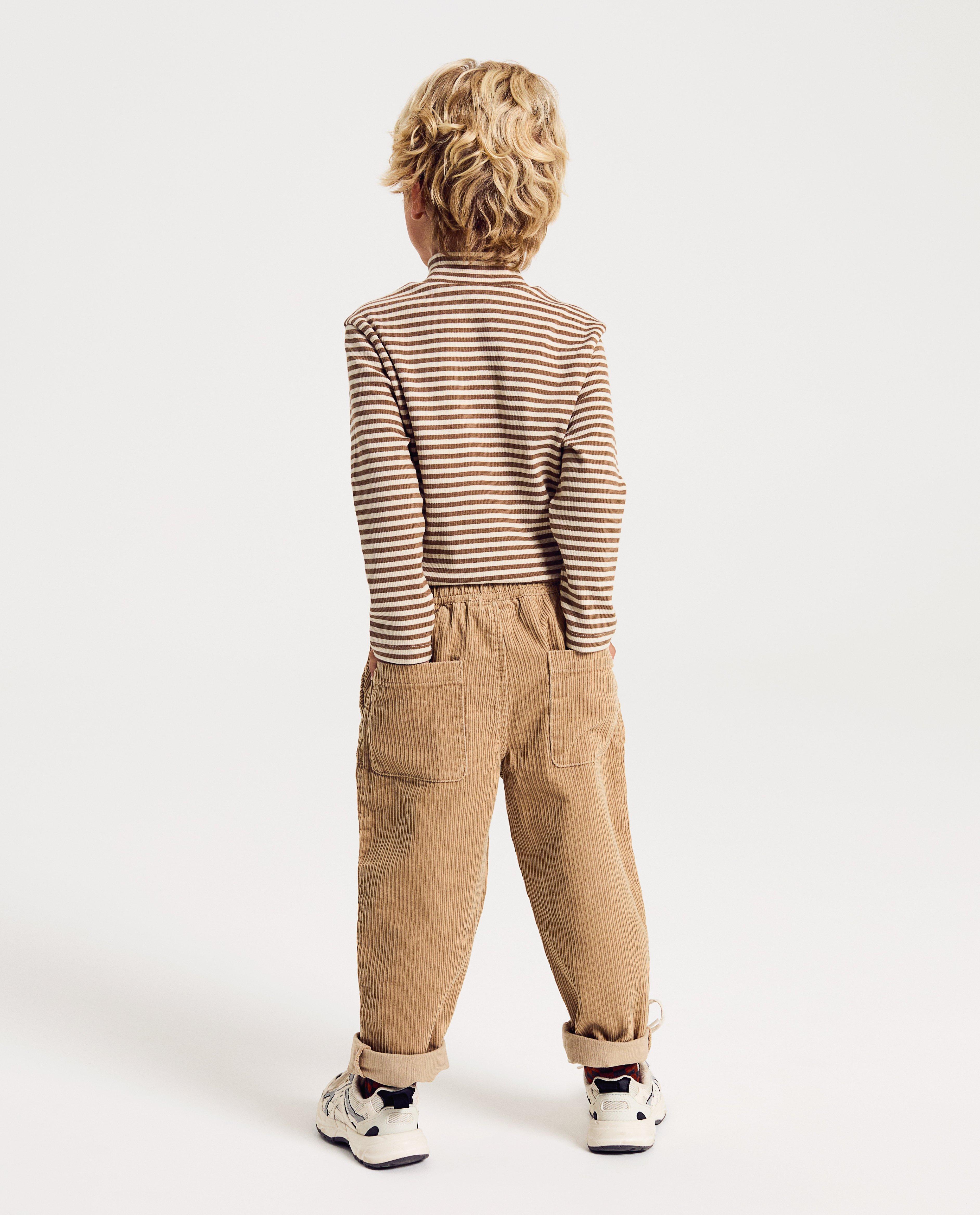 Pantalon brun en velours c&ocirc;tel&eacute; - D&eacute;tails du produit - brun clair - image num&eacute;ro 2