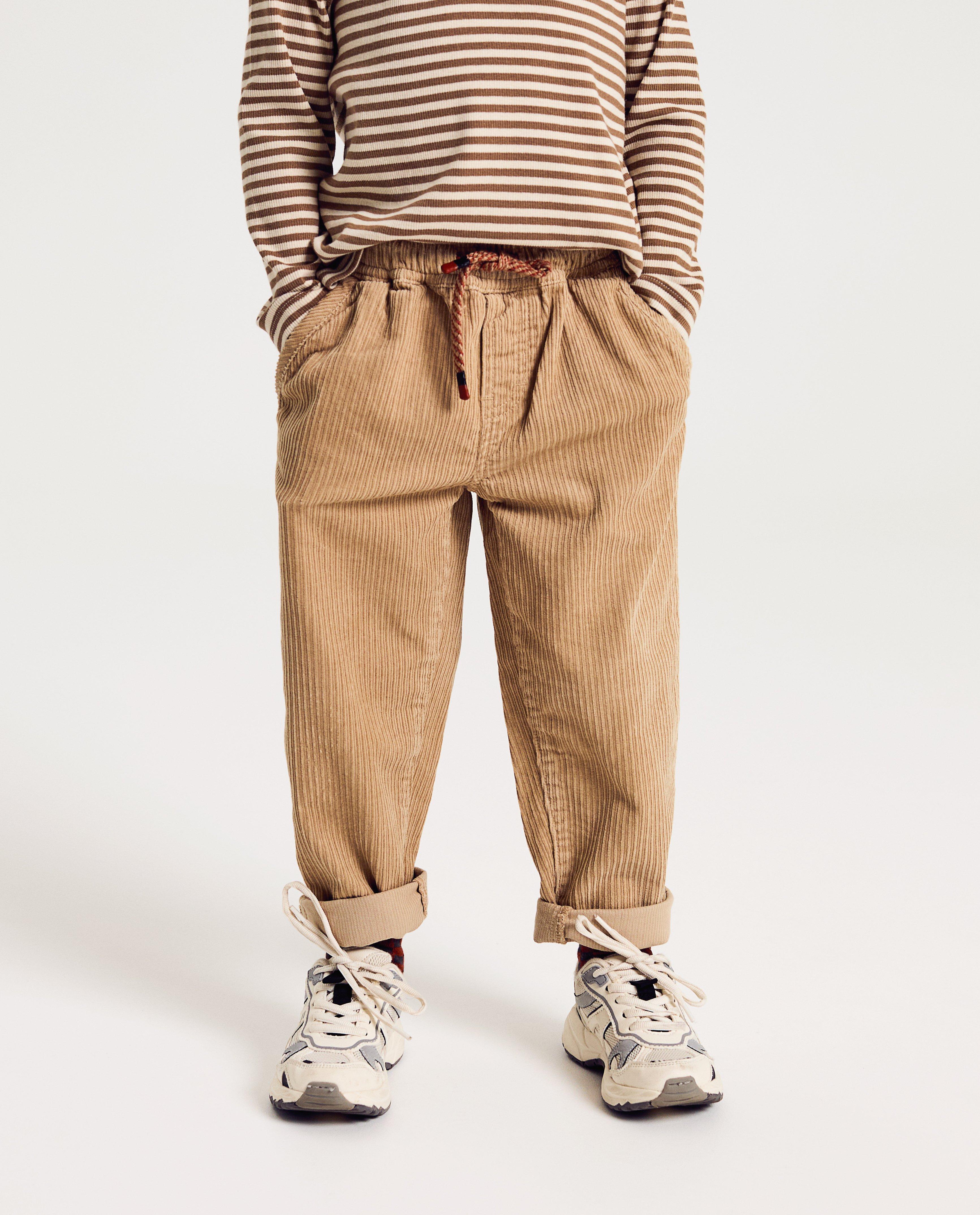 Pantalon brun en velours c&ocirc;tel&eacute; - D&eacute;tails du produit - brun clair - image num&eacute;ro 3