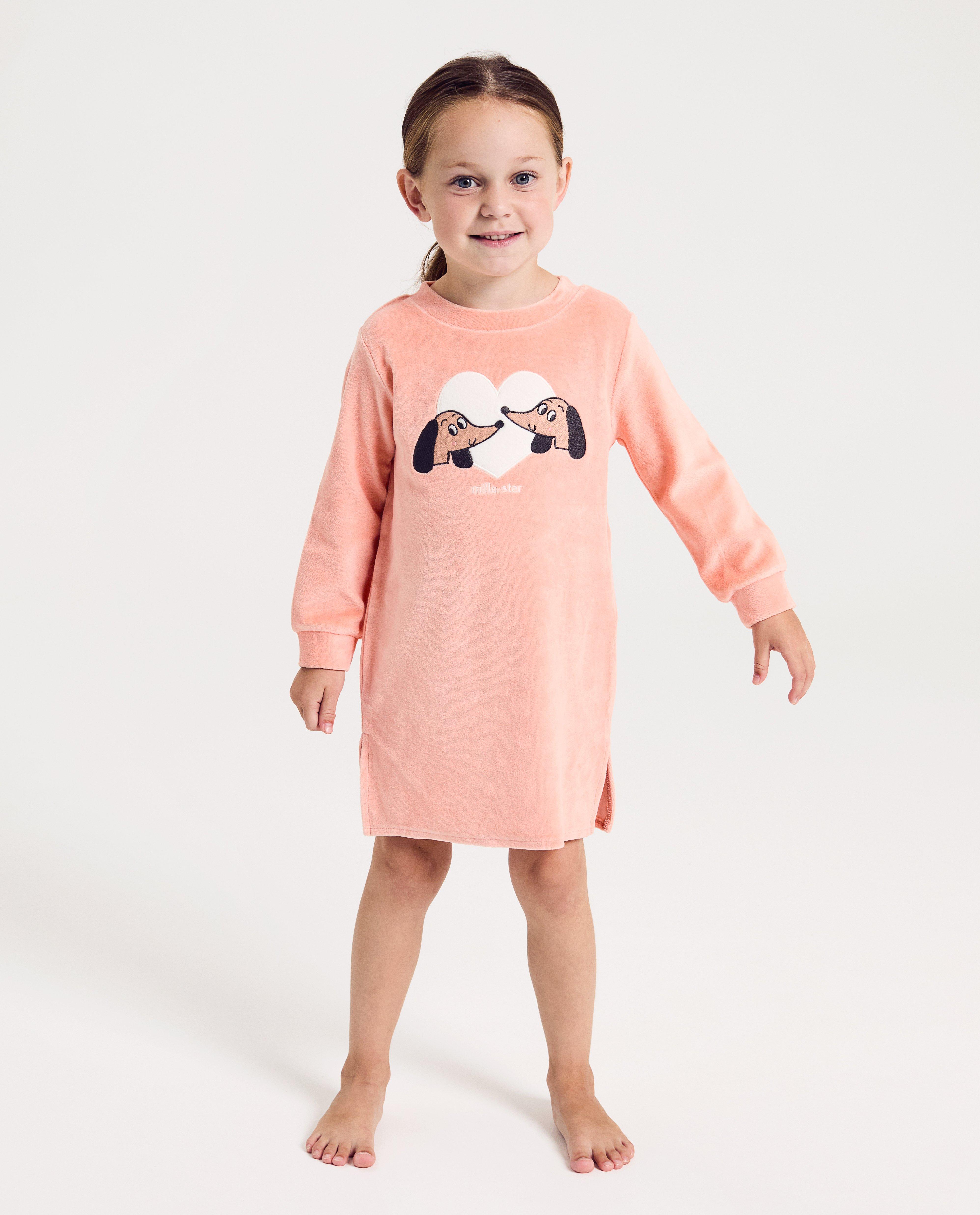 Fluwelen nachtkleedje met hondenprint - Product Detail - rood - afbeelding nummer 1