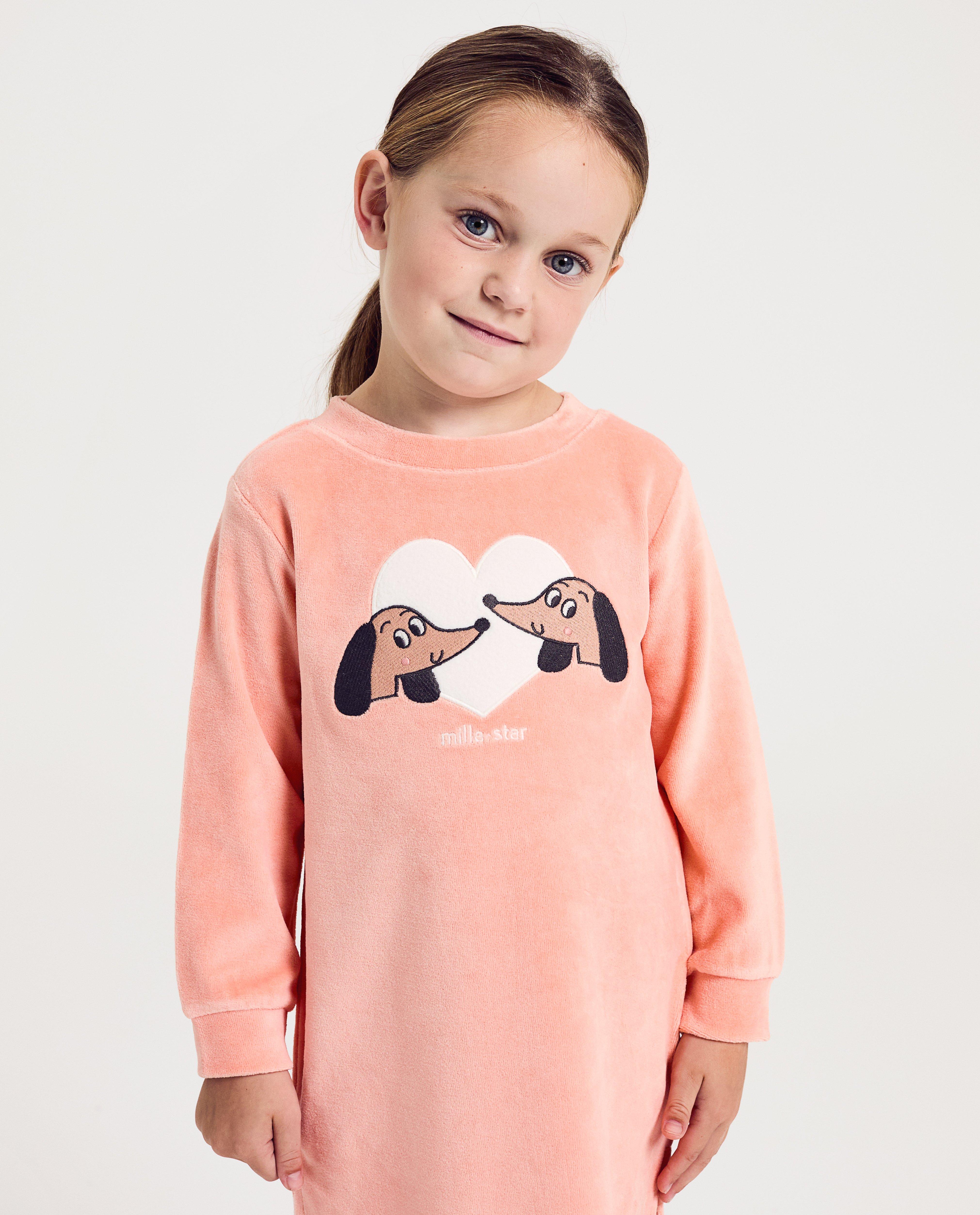 Fluwelen nachtkleedje met hondenprint - Product Detail - rood - afbeelding nummer 3