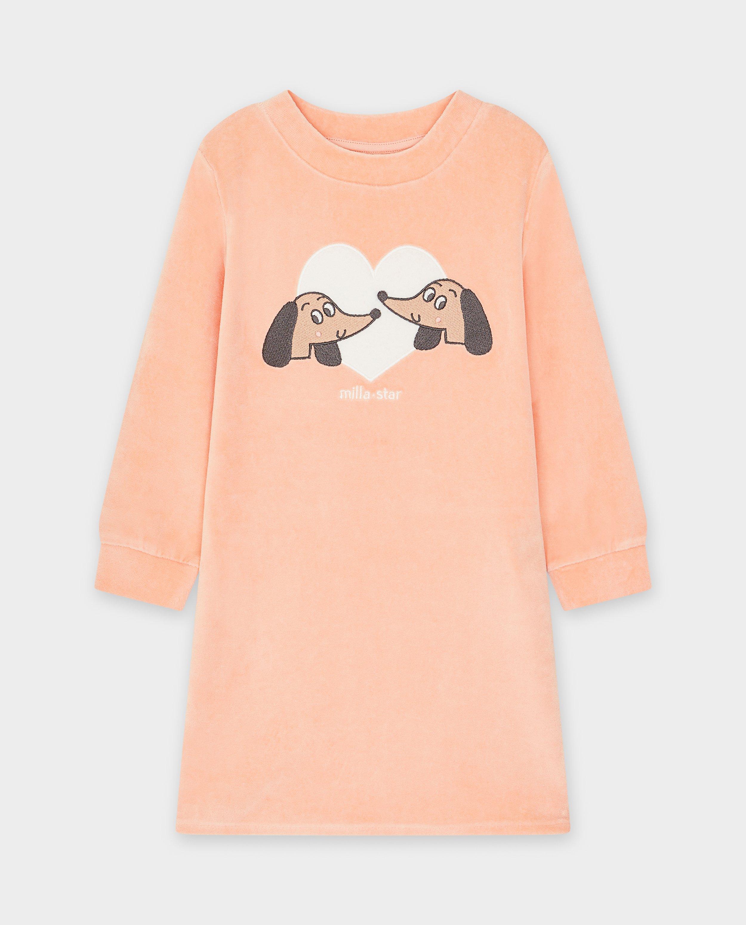 Fluwelen nachtkleedje met hondenprint - Product Detail - rood - afbeelding nummer 4