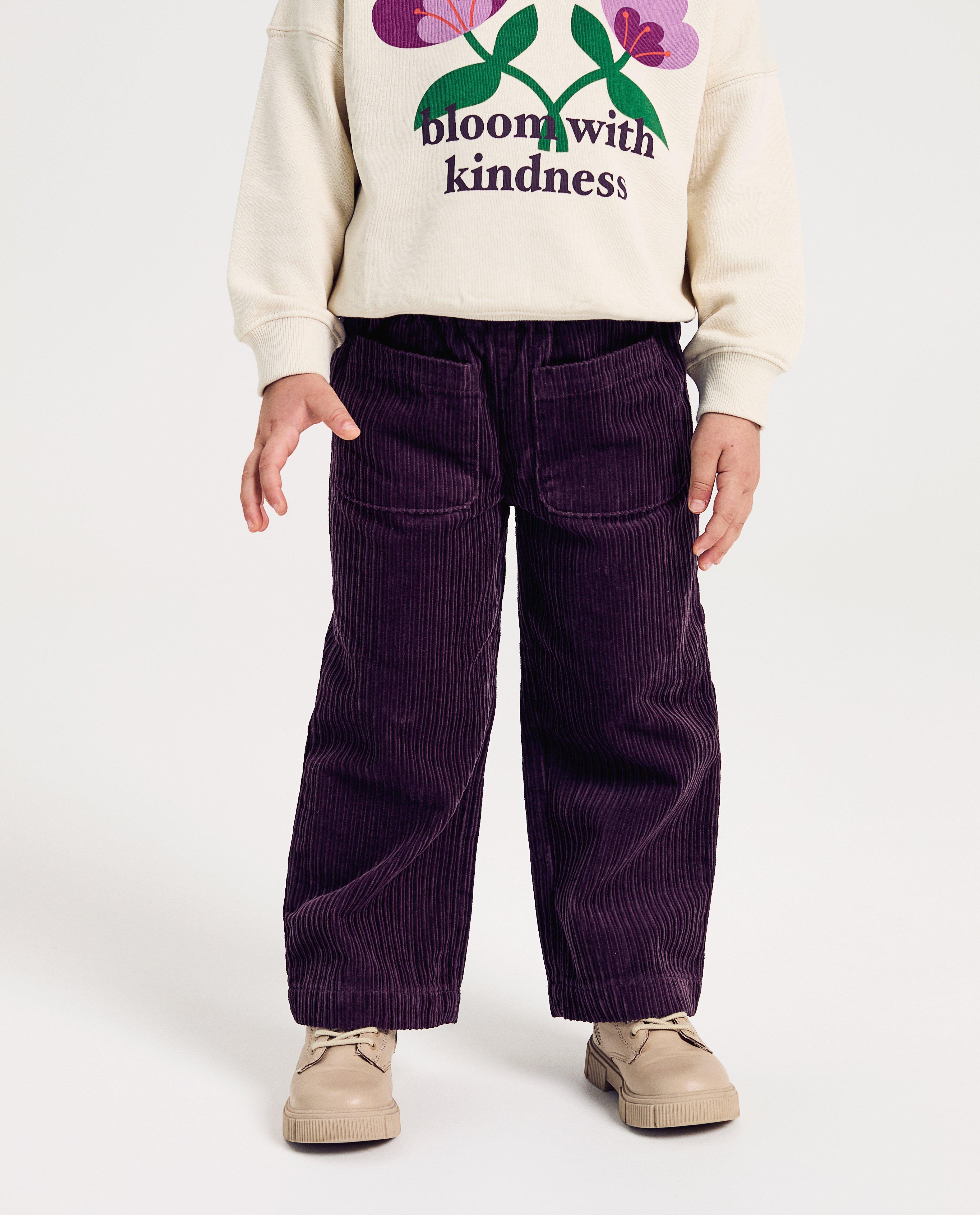 Broeken - Broek van ribfluweel, straight fit