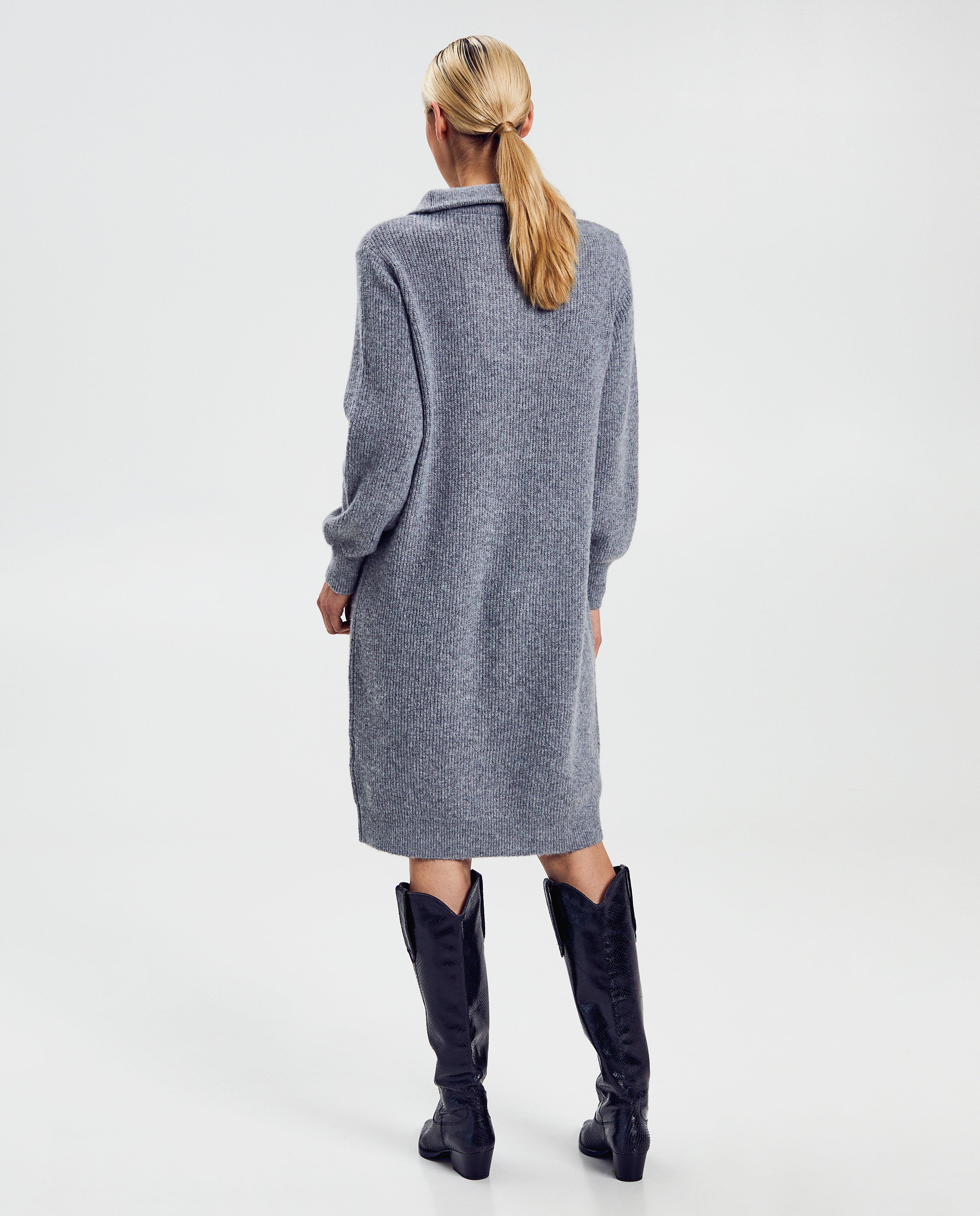 Robes - Robe en tricot avec courte fermeture à glissière