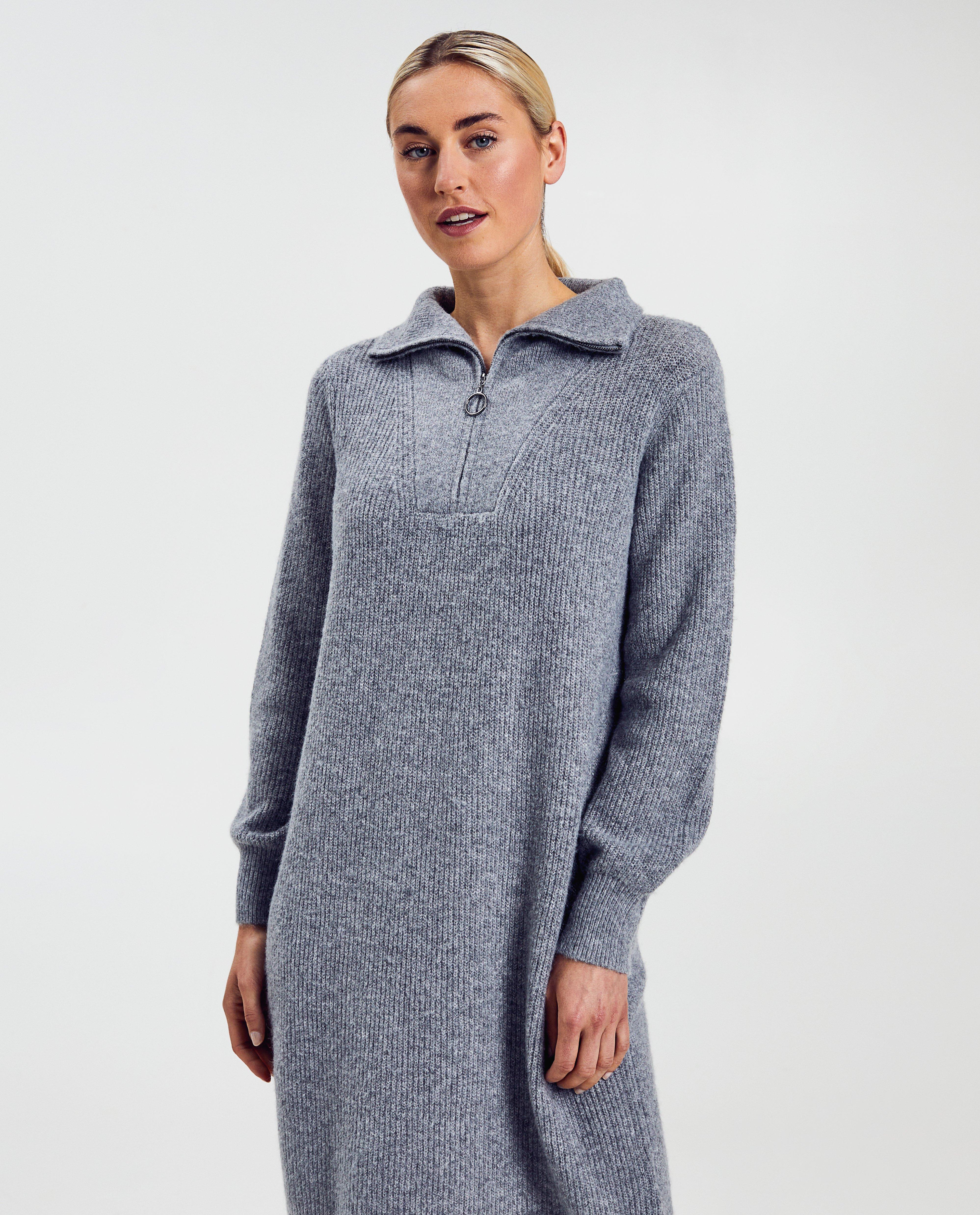 Robes - Robe en tricot avec courte fermeture à glissière