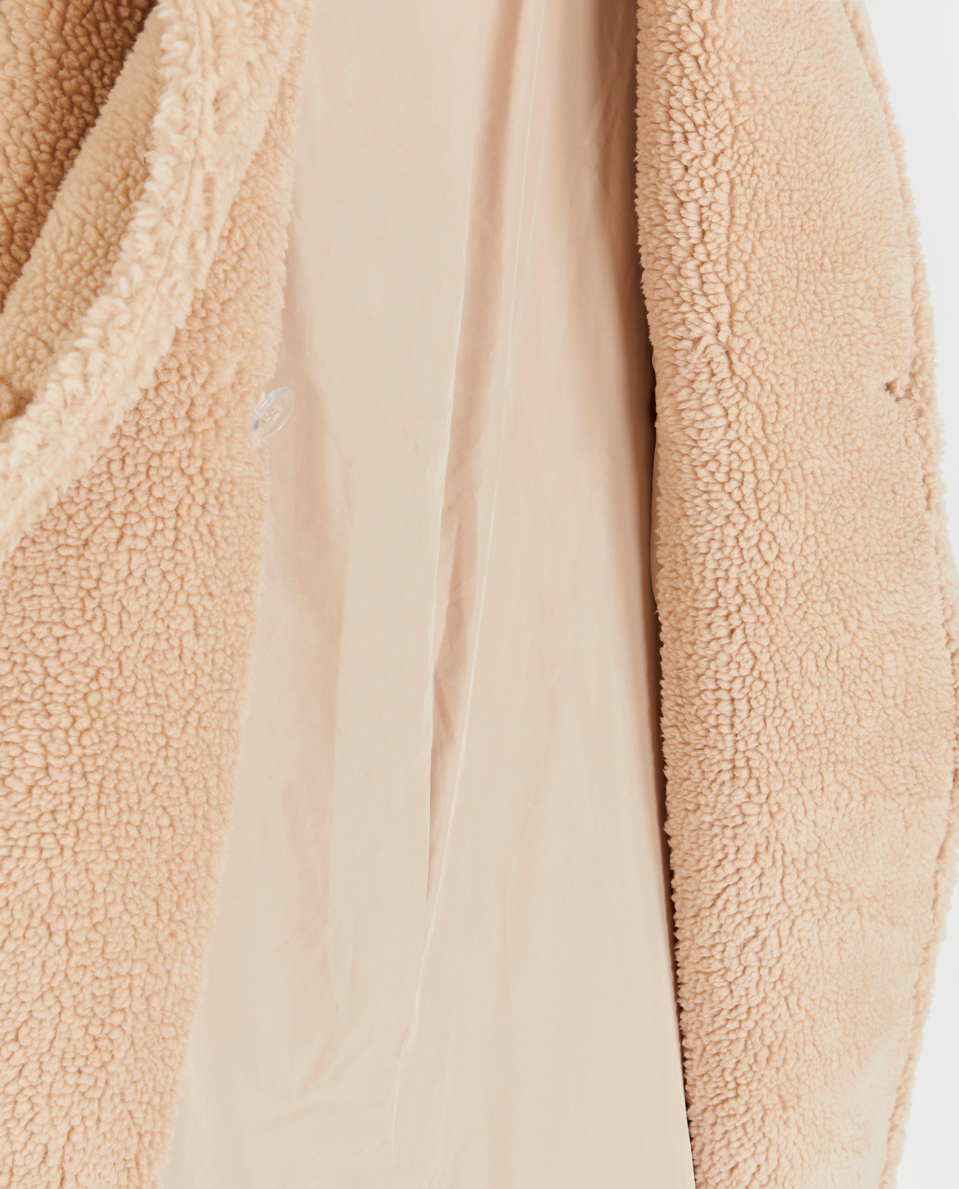 Winterjassen - Lange teddy jas, dames