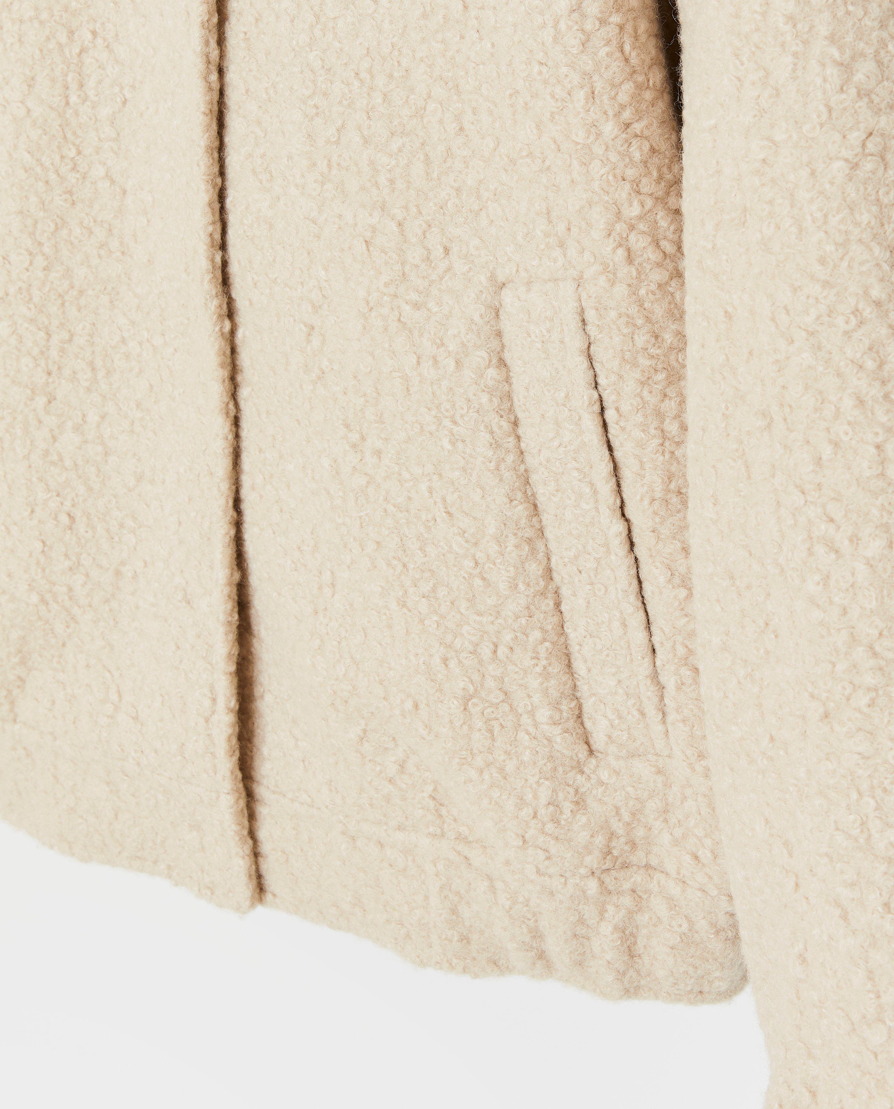 Winterjassen - Beige jas van bouclé, dames