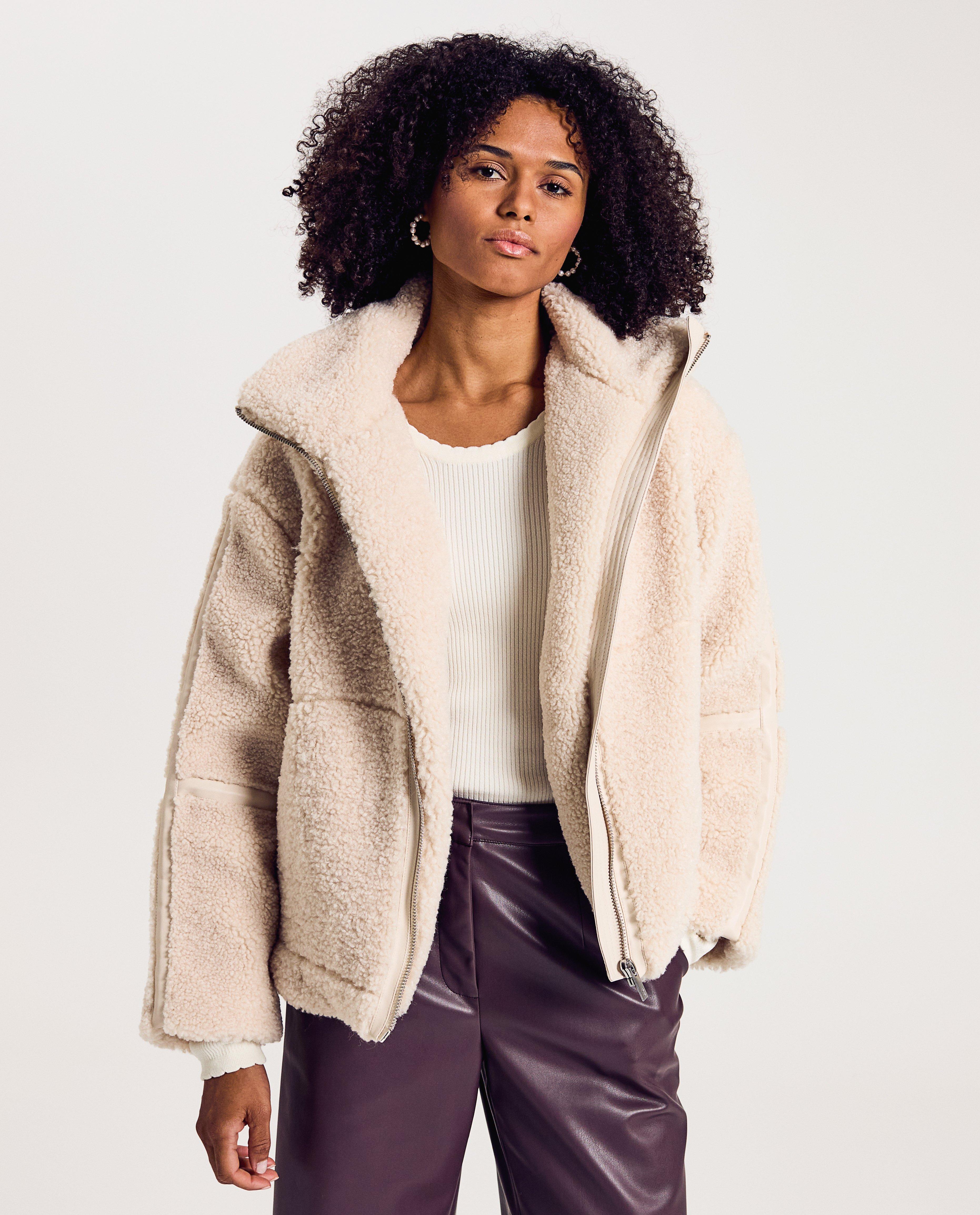 Veste toucher peluche femme new arrivals