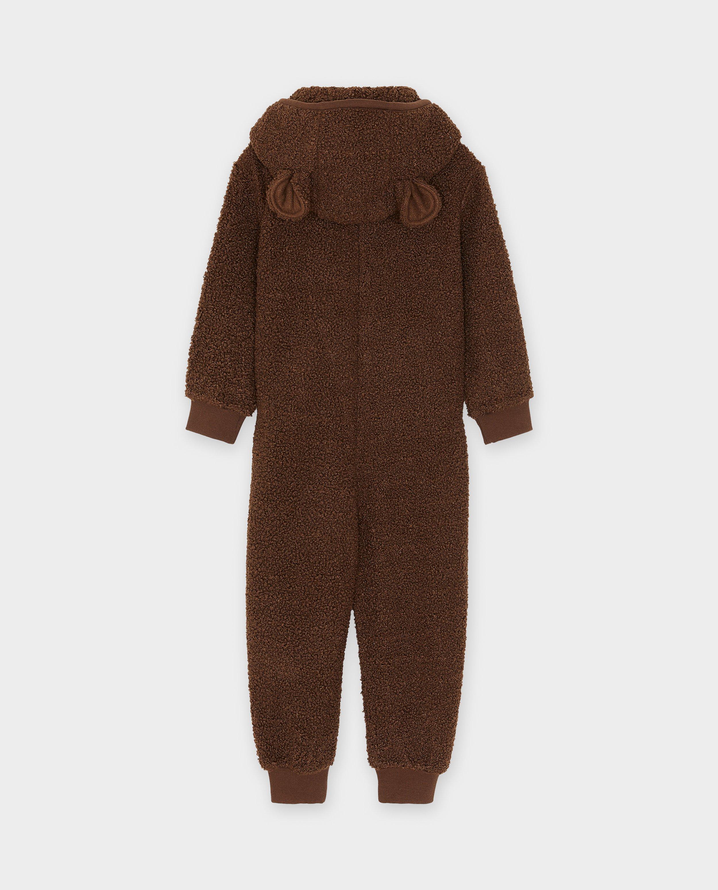 Combinaison ourson en peluche de polyester 100&nbsp;% recycl&eacute; - D&eacute;tails du produit - brun - image num&eacute;ro 6