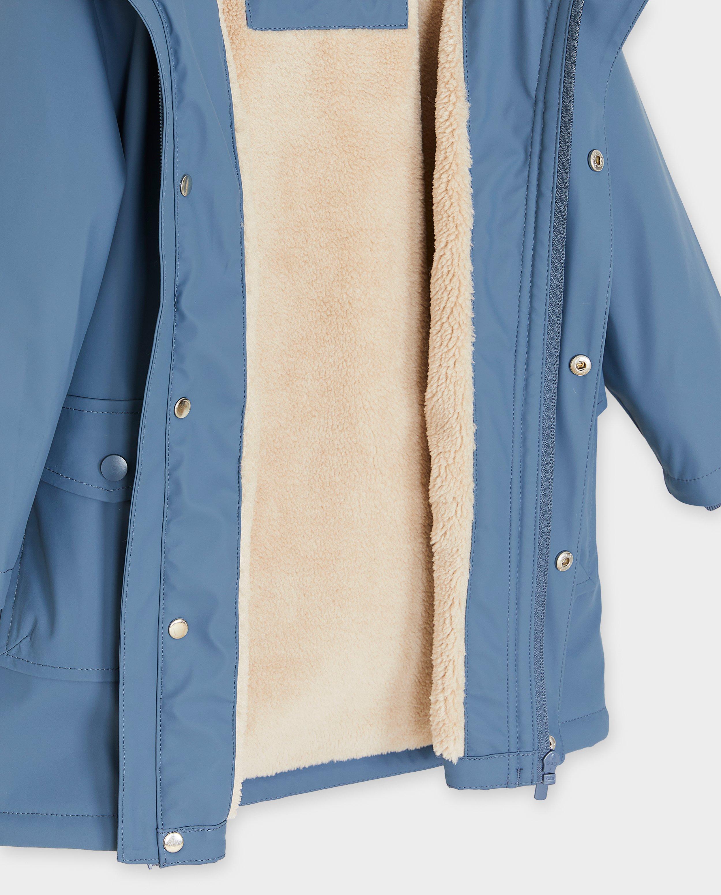 Trenchcoats - Blauwe jas met teddy voering, 2-7 jaar