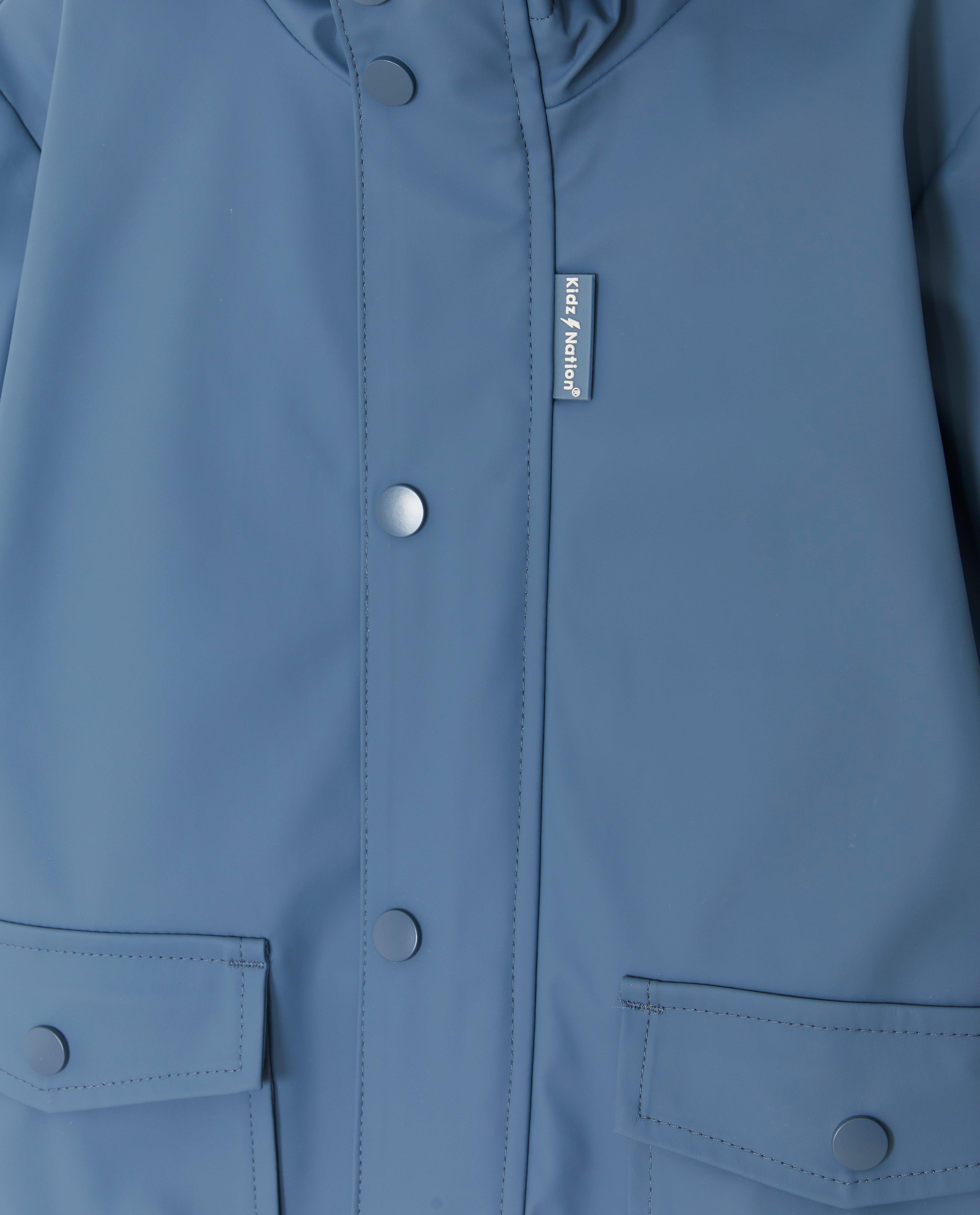 Trenchcoats - Blauwe jas met teddy voering, 2-7 jaar