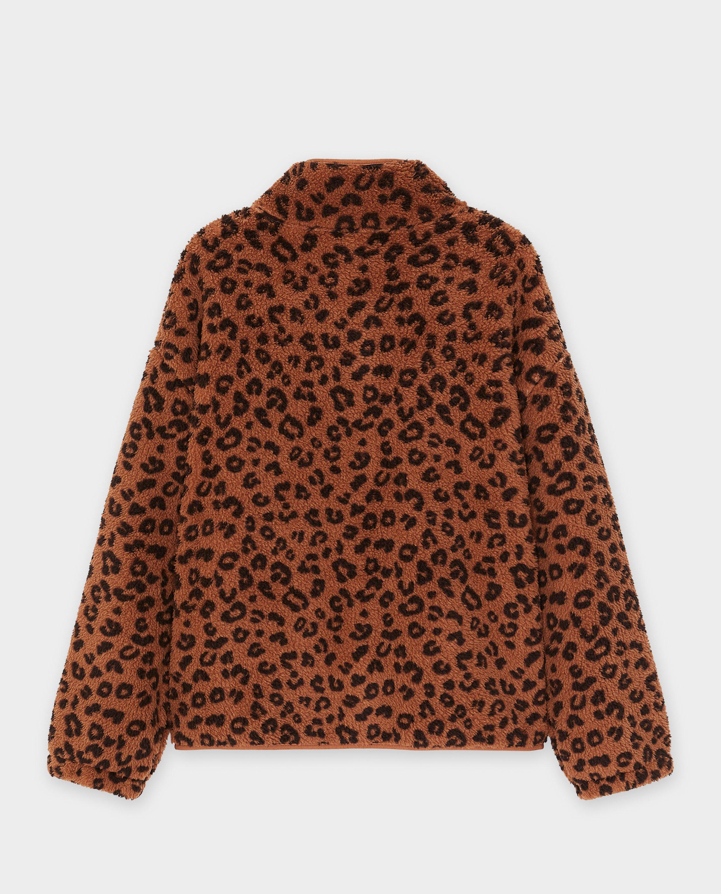 Cardigan - Teddy vest met luipaardprint