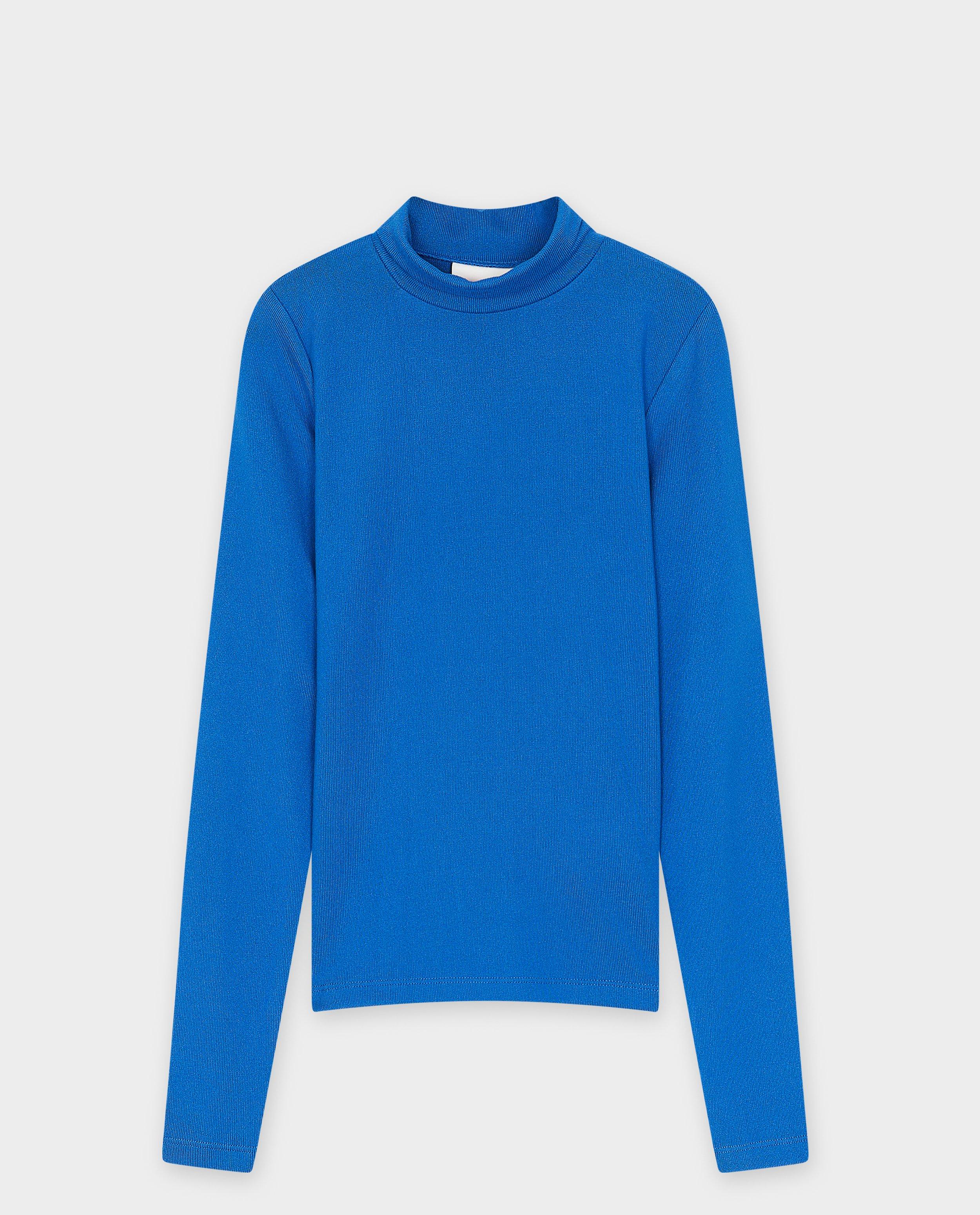 T-shirts - Blauwe longsleeve, 6-14 jaar
