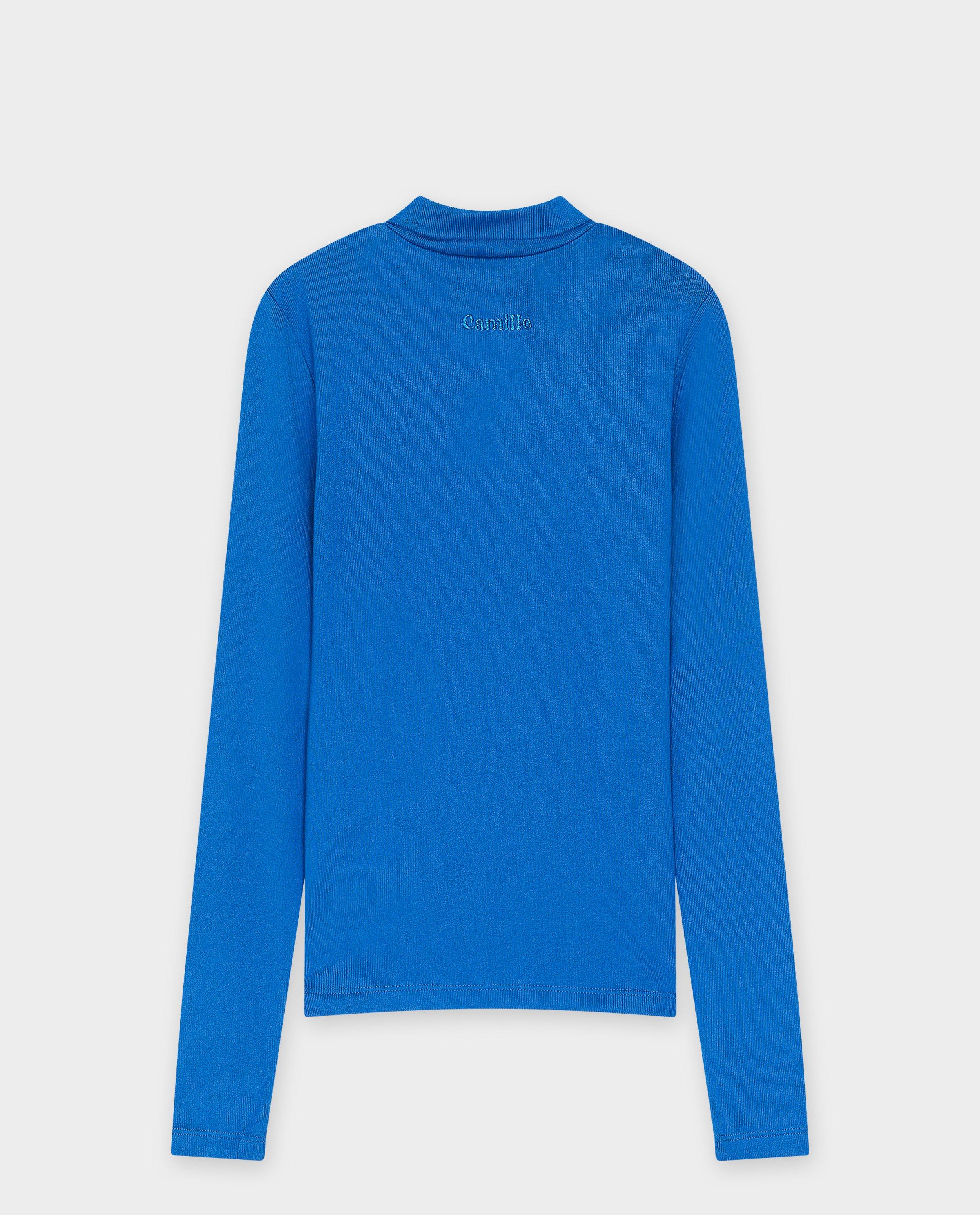 T-shirts - Blauwe longsleeve, 6-14 jaar