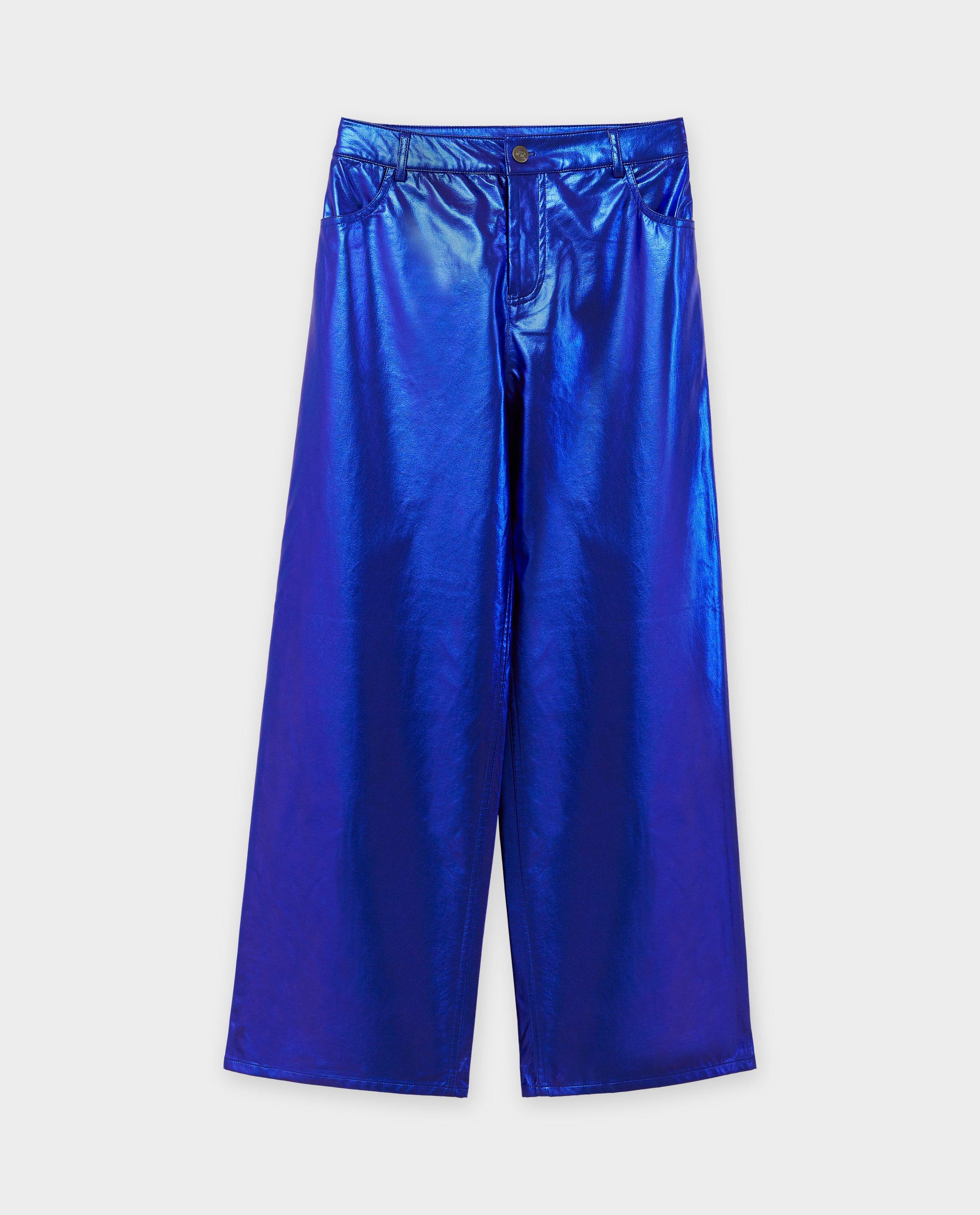 Broeken - Metallic broek, straight fit, 6-14 jaar