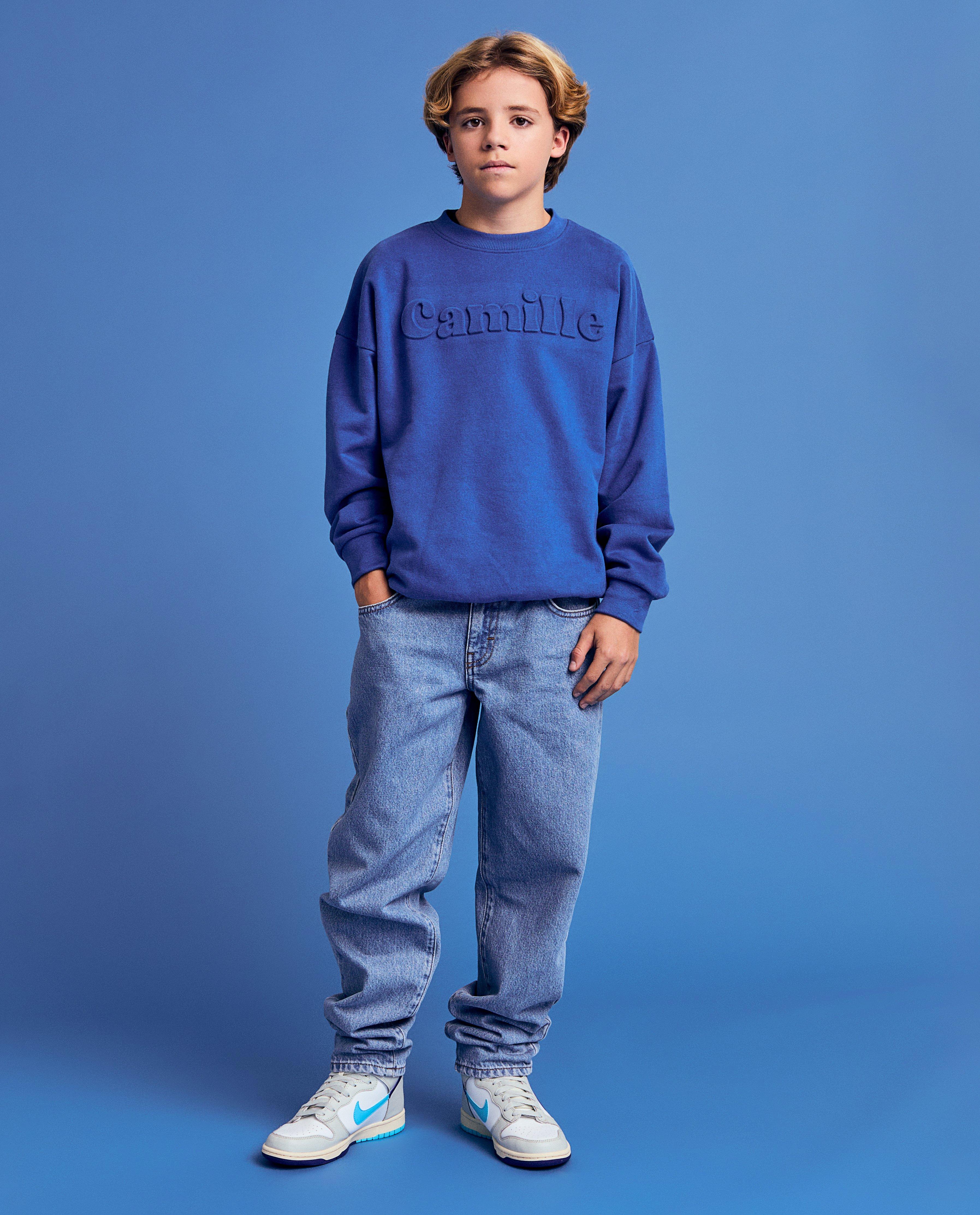 Sweaters - Sweater met opschrift, unisex, 6-14 jaar