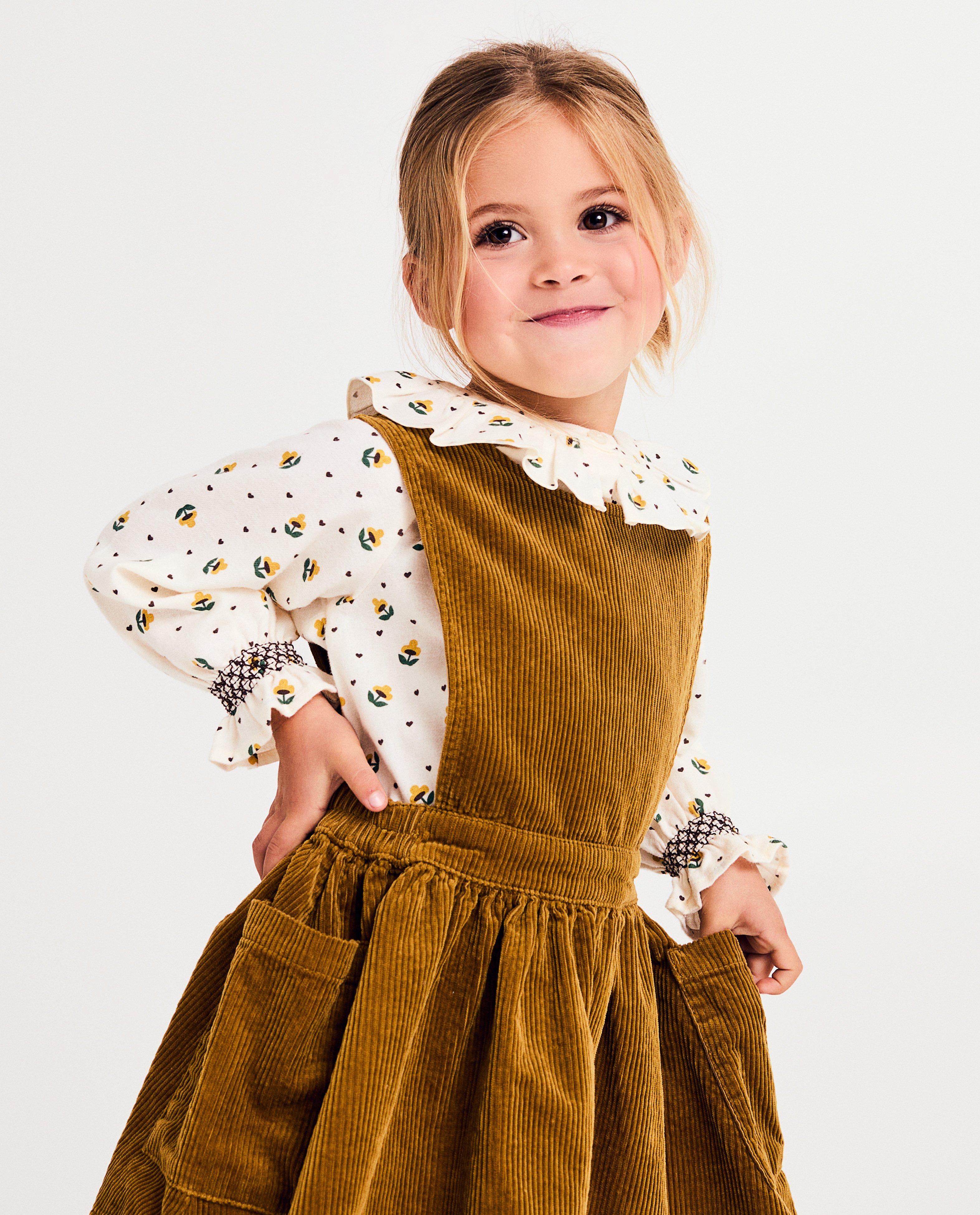 Robes - Robe-salopette en velours côtelé