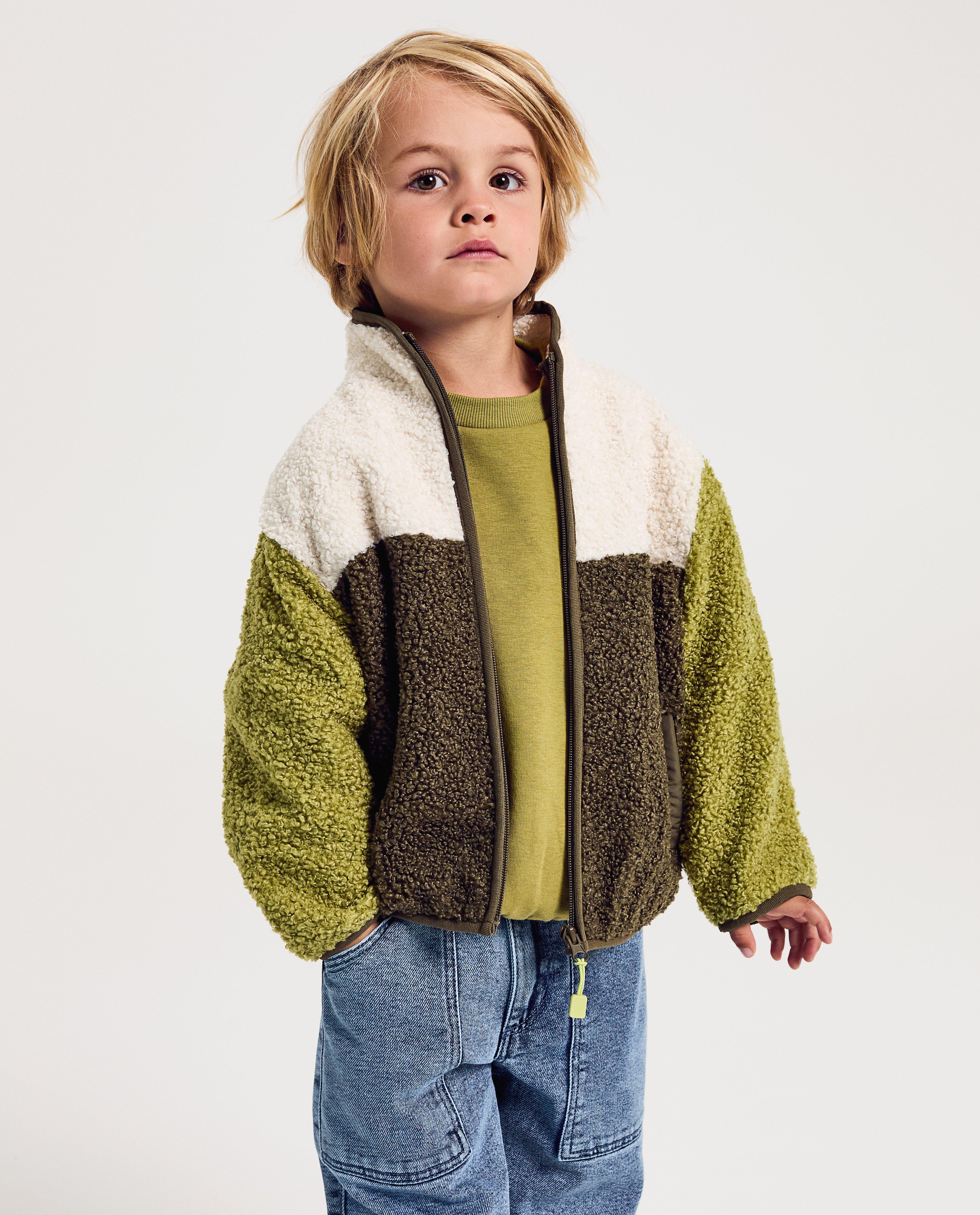 Teddy vest met color block - Product Detail - lichtgroen - afbeelding nummer 2
