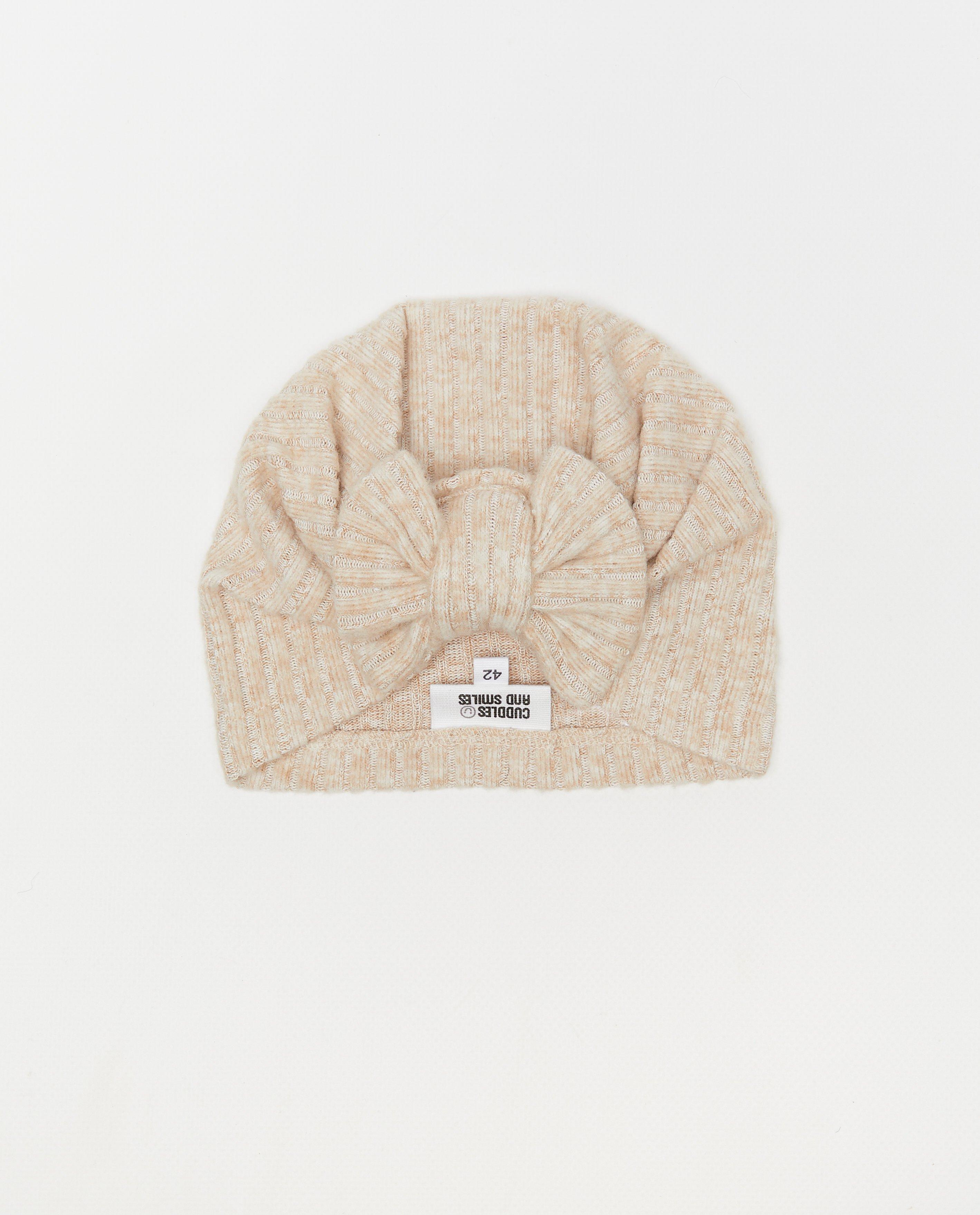 Muts met strik - null - Newborn 50-68